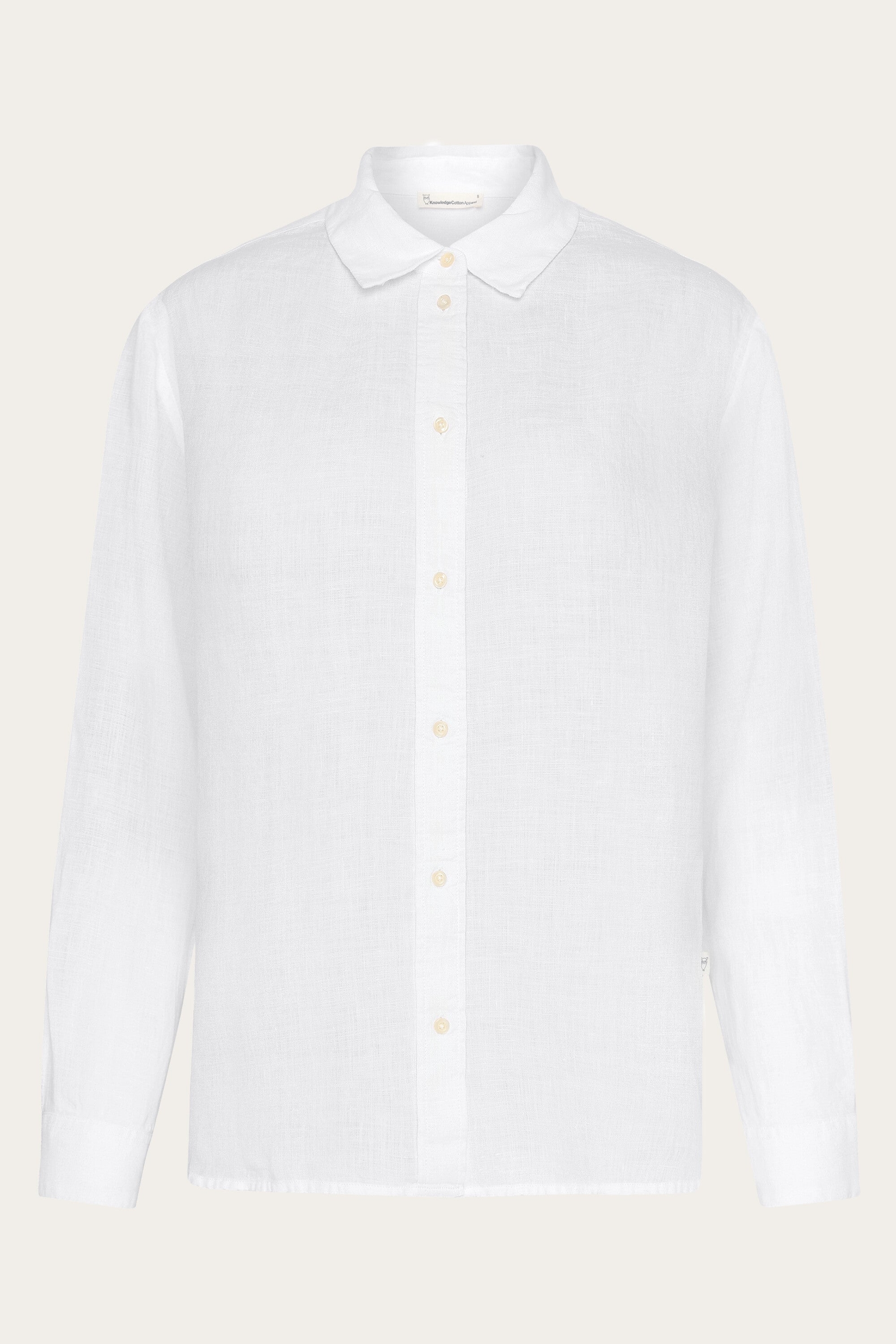 Image of KnowledgeCotton Apparel dames vegan Damesblouse Van Losvallend Linnen, Helder Wit