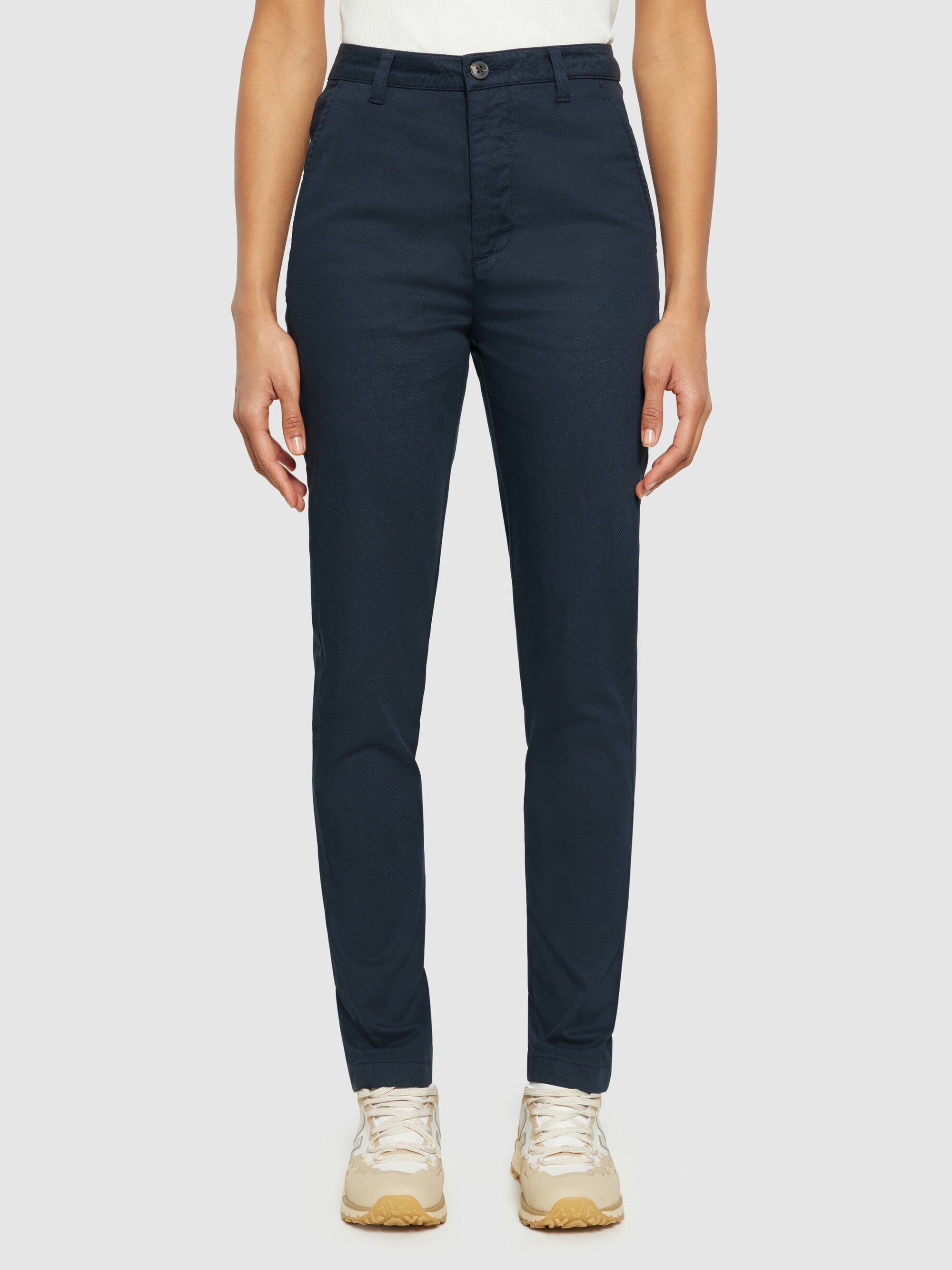 111393 - Damen vegan Hose Iris Slim Pique Total Eclipse