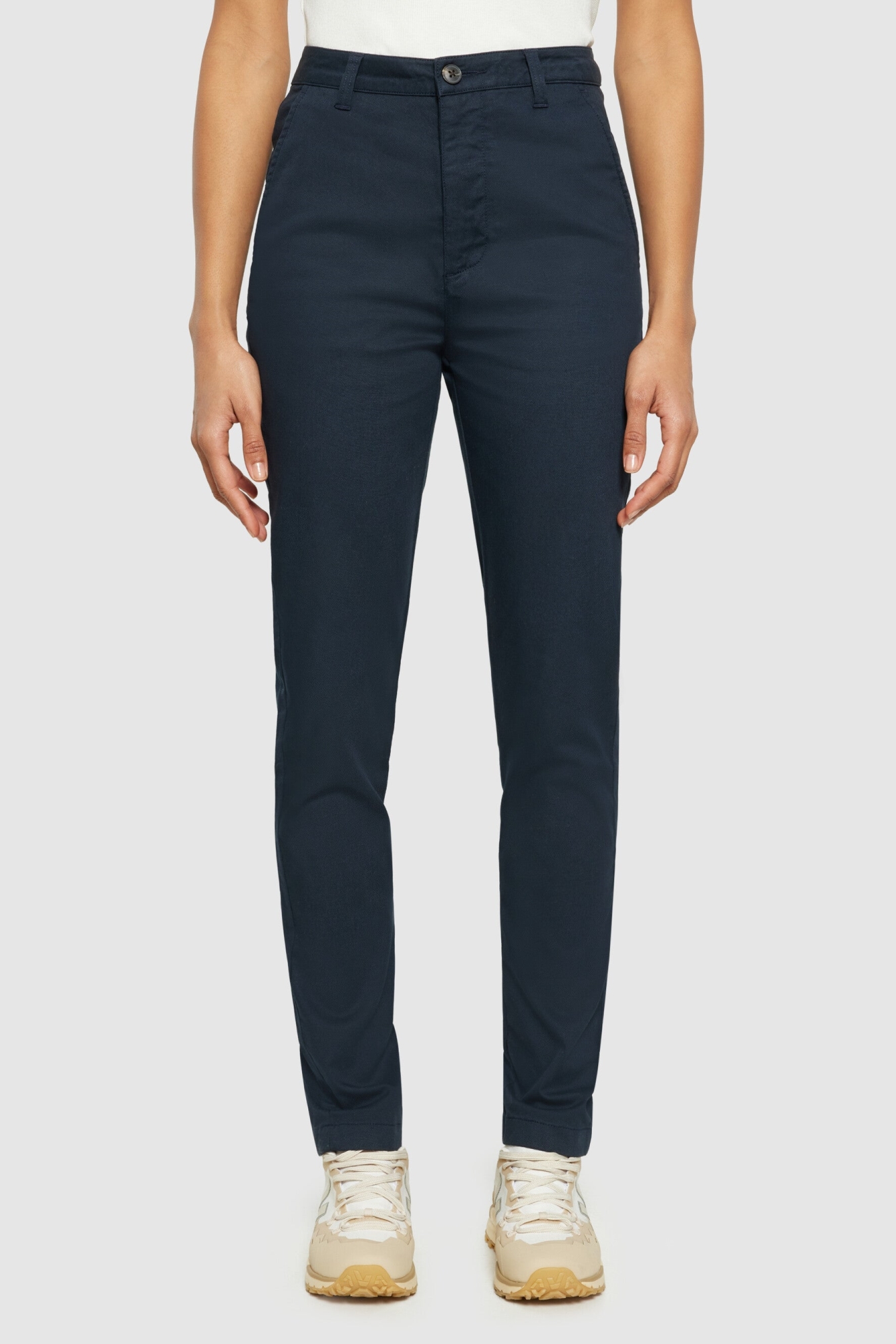 111393 - Damen vegan Hose Iris Slim Pique Total Eclipse