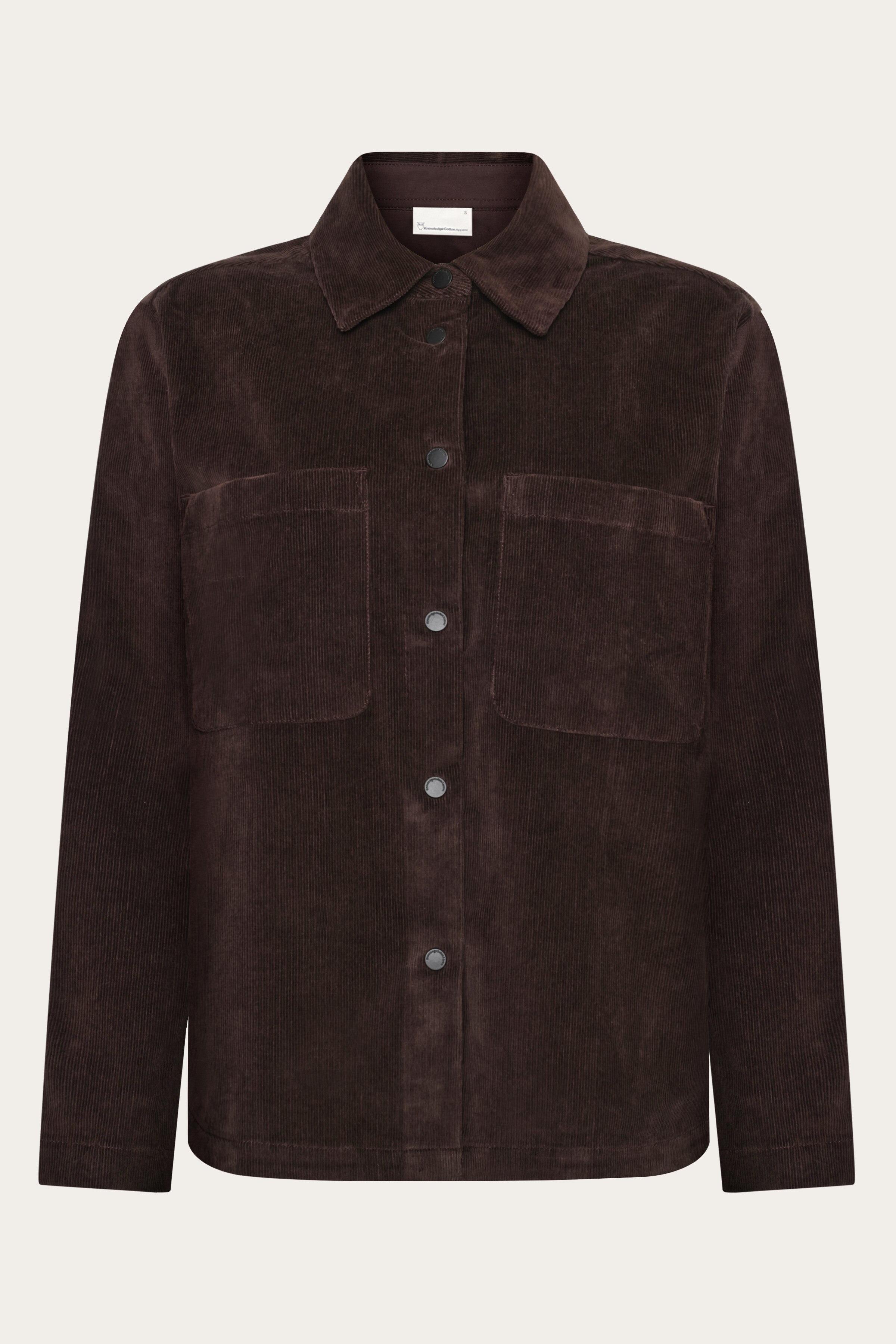 Image of KnowledgeCotton Apparel dames vegan Overhemd Voor Dames Van Corduroy Met Chocoladetaartmotief