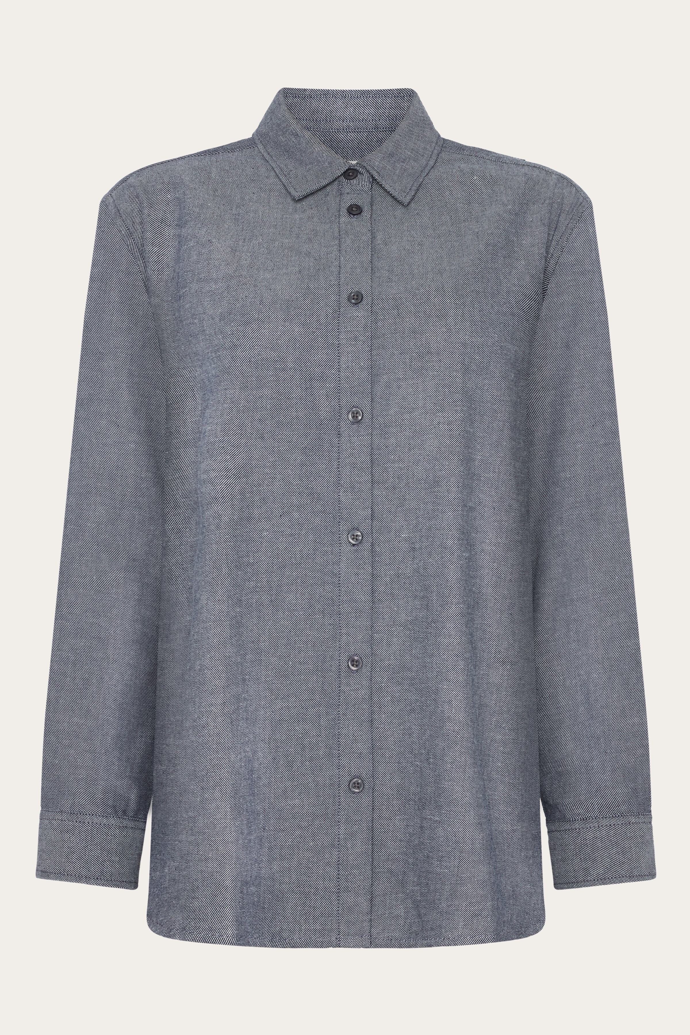 Image of KnowledgeCotton Apparel dames vegan Damesblouse Van Flanel, Nachthemelblauw