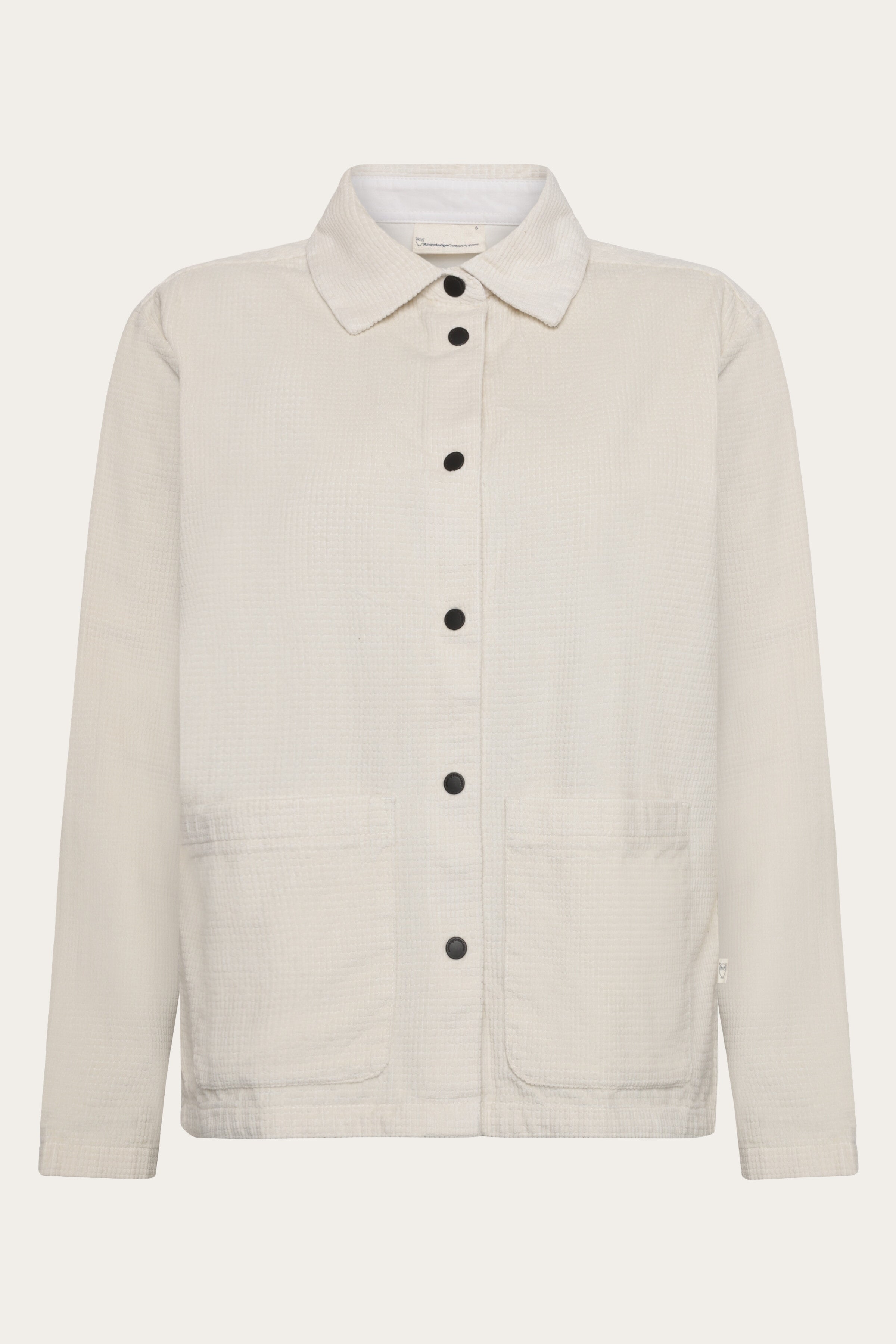 KnowledgeCotton Apparel Damen vegan Overshirt Kordel Reiher WeiÃŸ