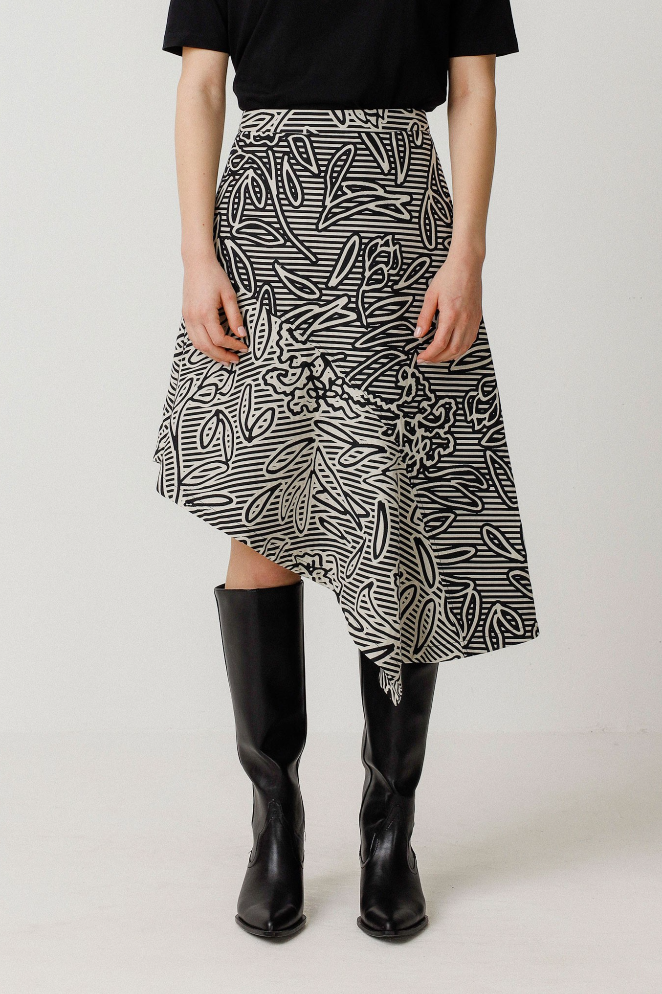 Image of SKFK dames vegan Rok Nethe Zwart/Wit