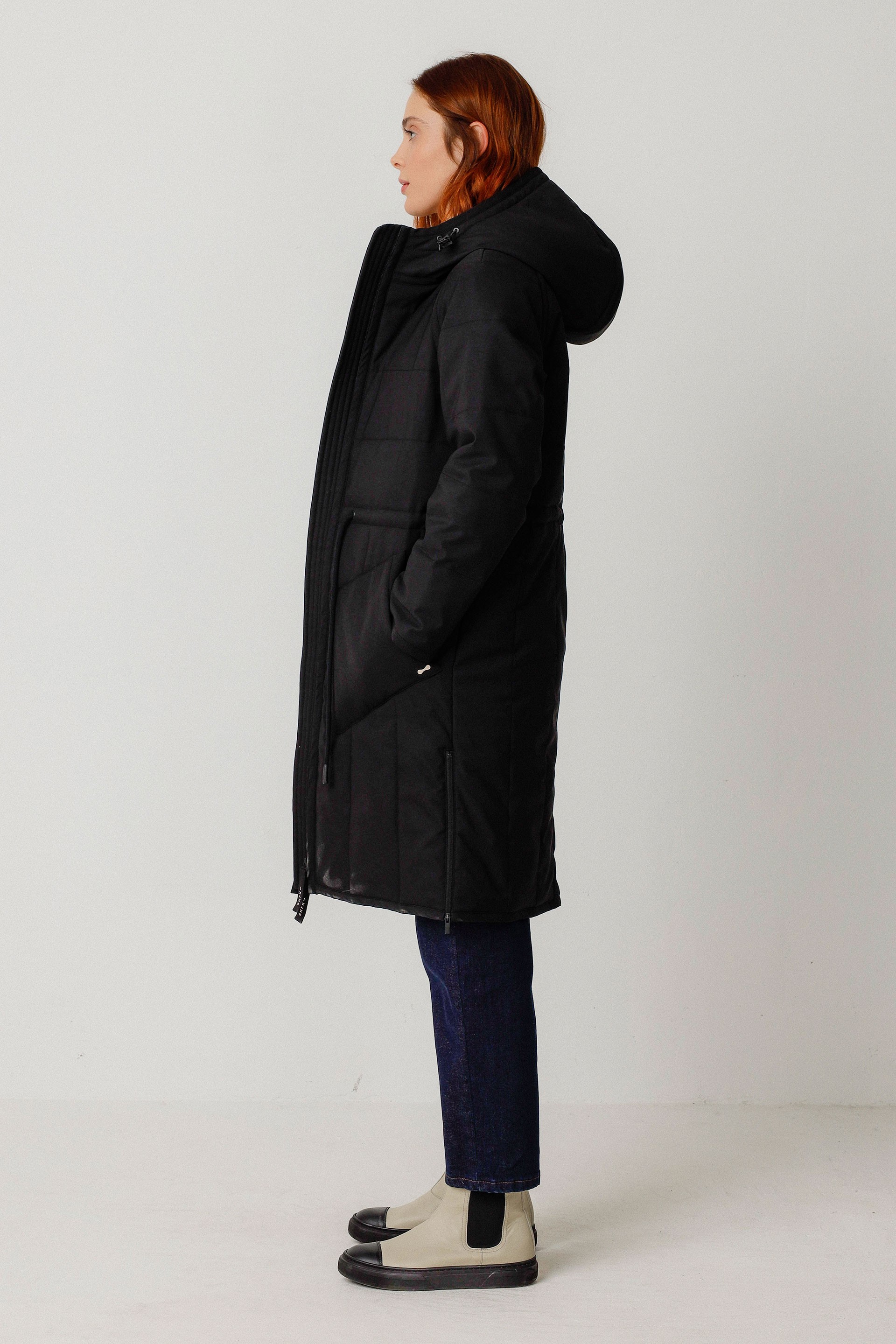 SKFK womens vegan Coat Terese Black
