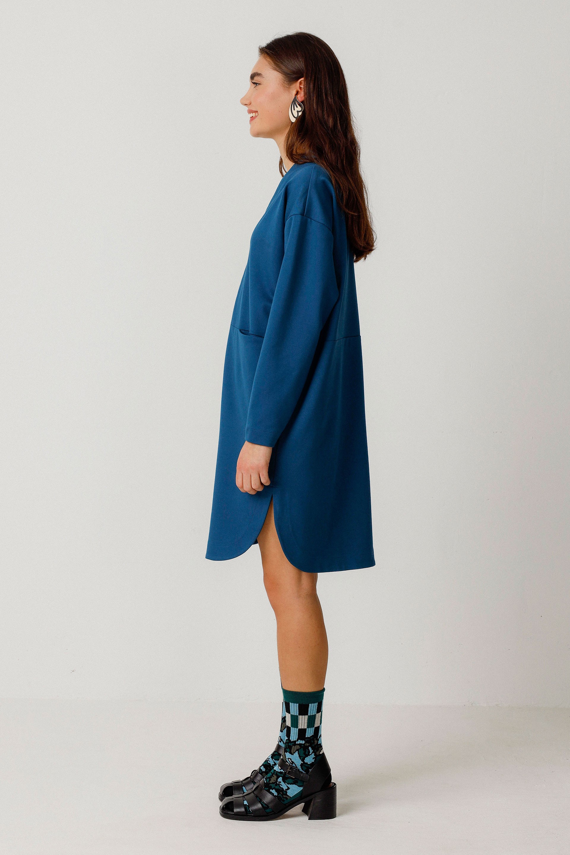 SKFK womens vegan Dress Agara Blue