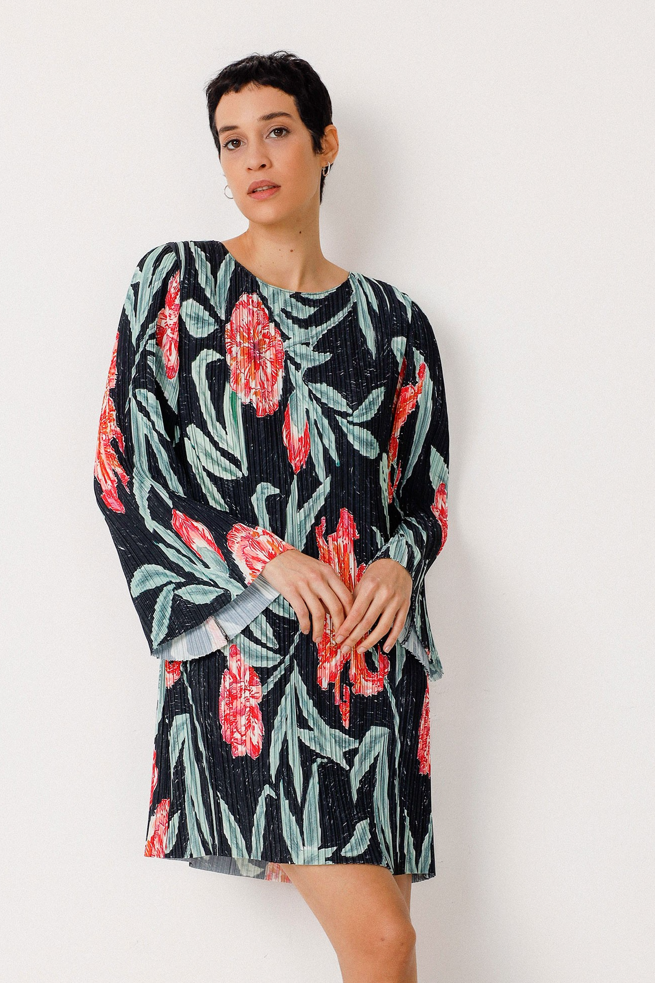 111645 - Damen vegan Kleid Dima Mehrfarbig