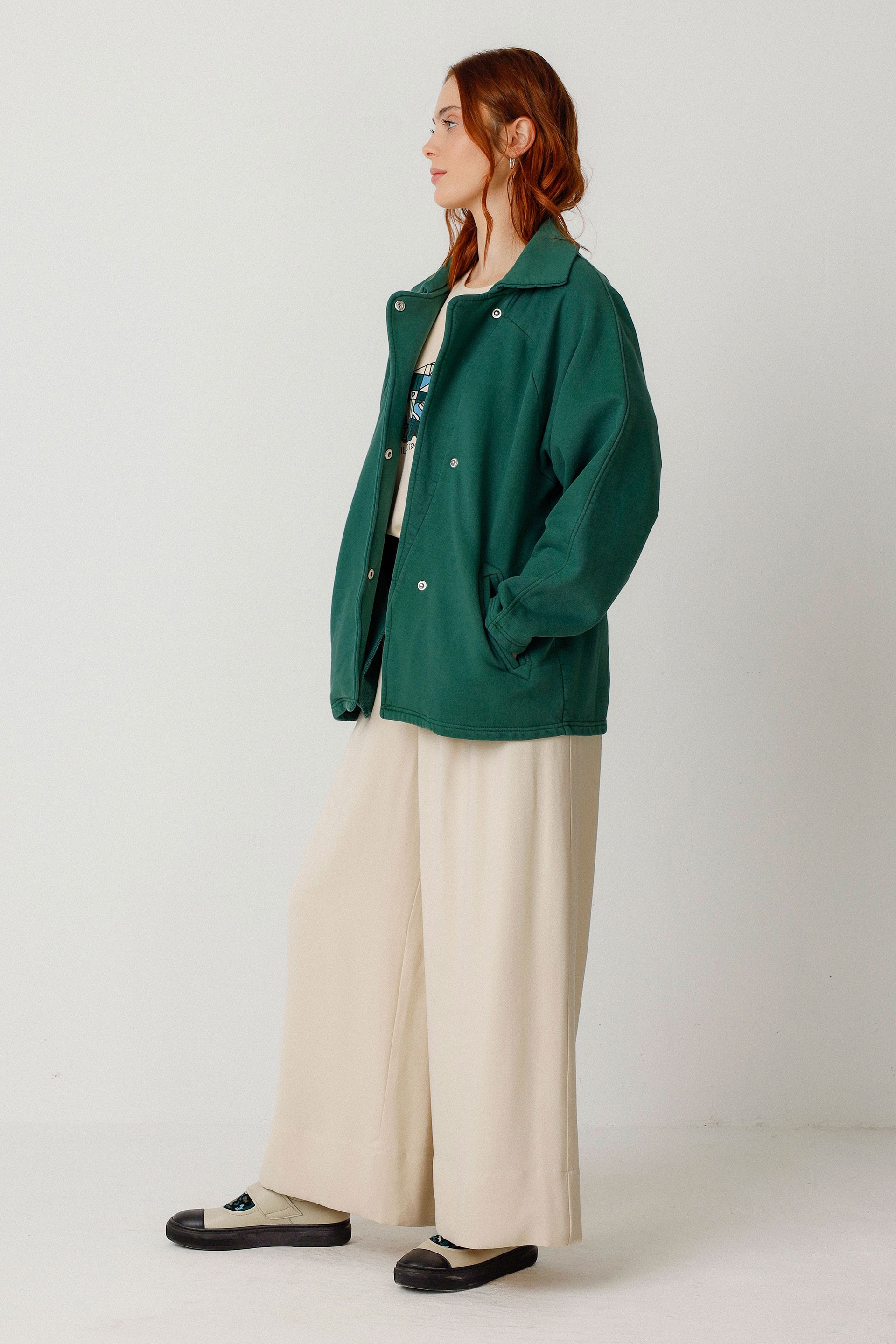 SKFK womens vegan Jacket Madalen Green