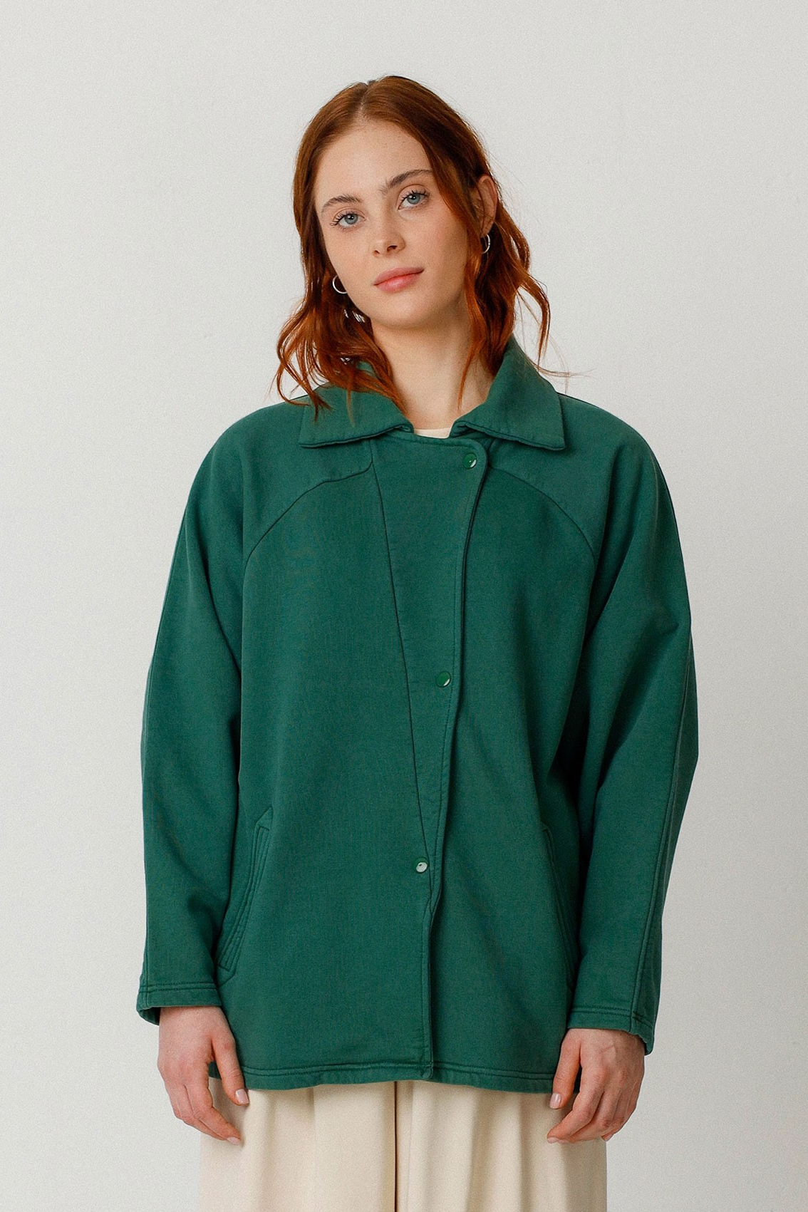 Image of SKFK dames vegan Jas Madalen Groen