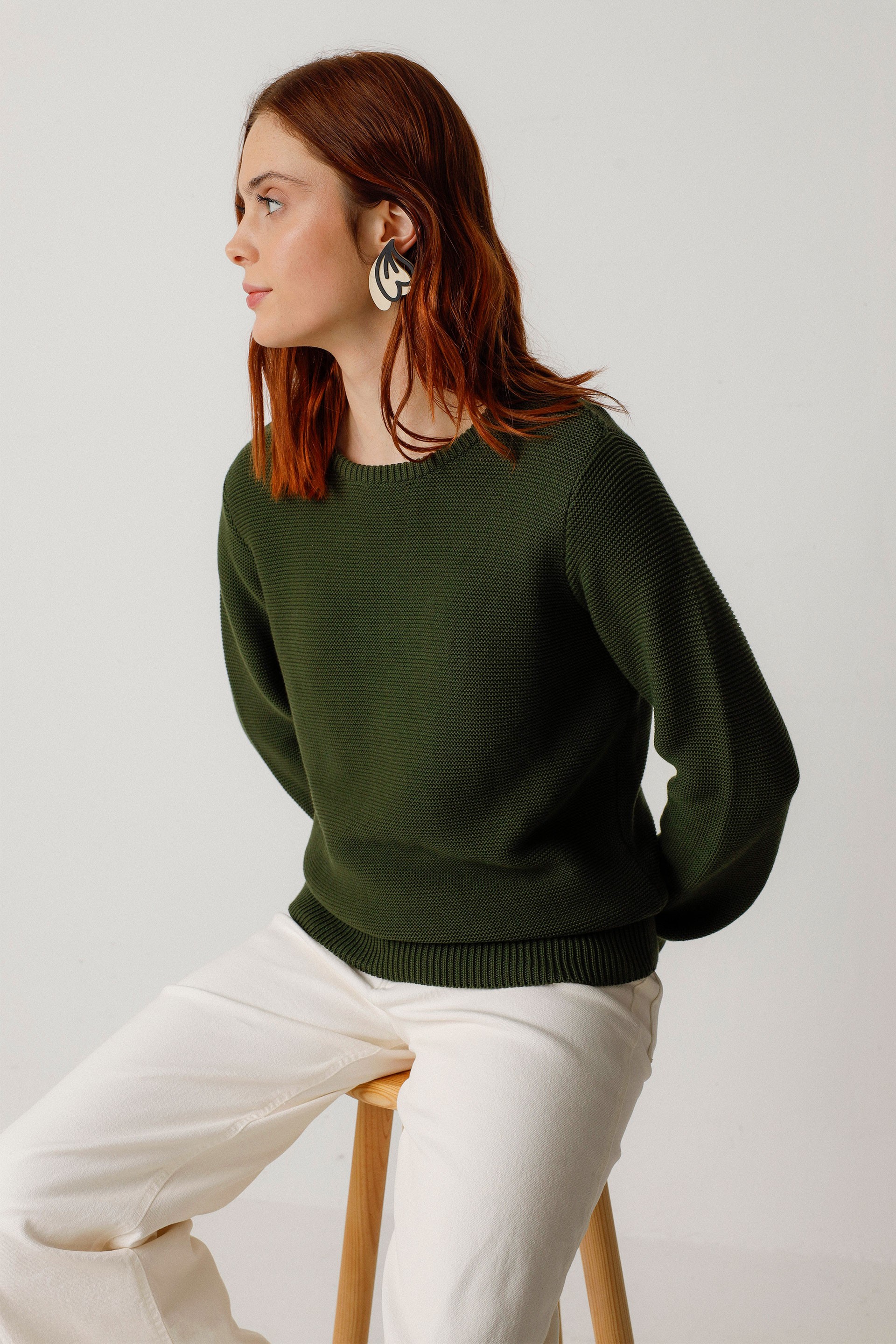 Image of SKFK dames vegan Trui Iradi Groen