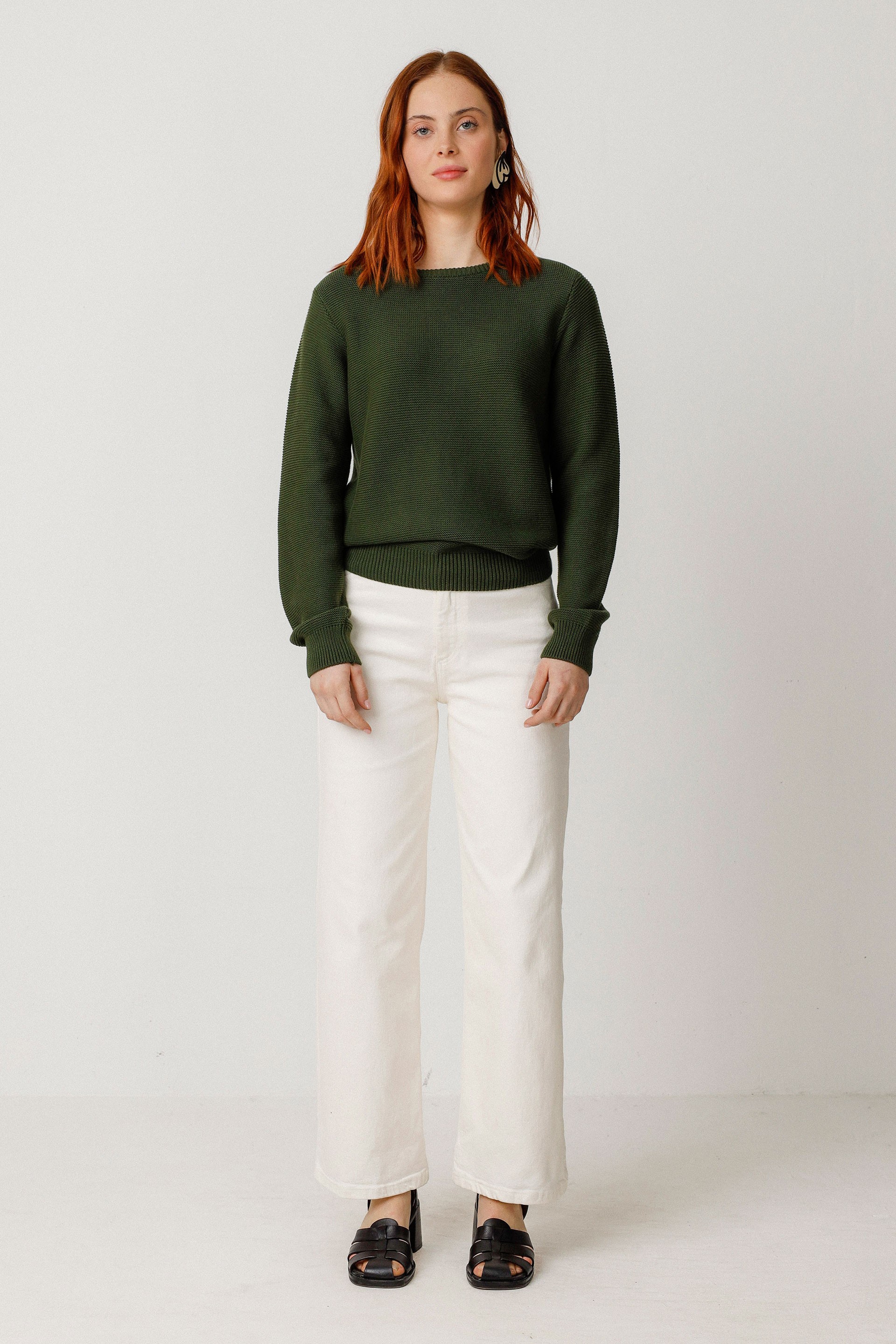 SKFK womens vegan Sweater Iradi Green