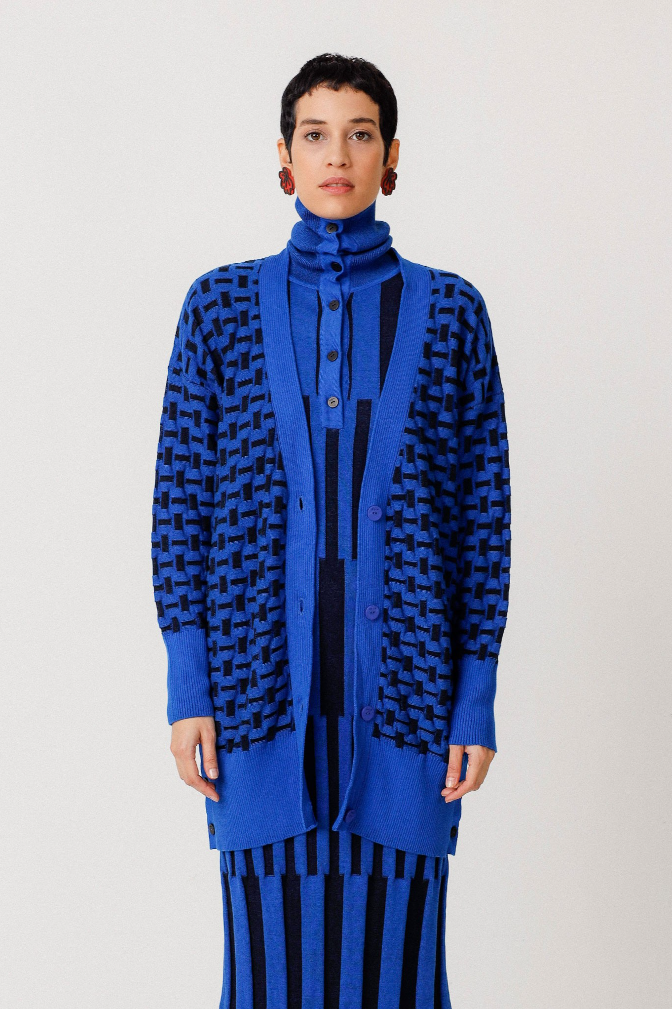 Image of SKFK dames vegan Cardigan Dogartze Blauw