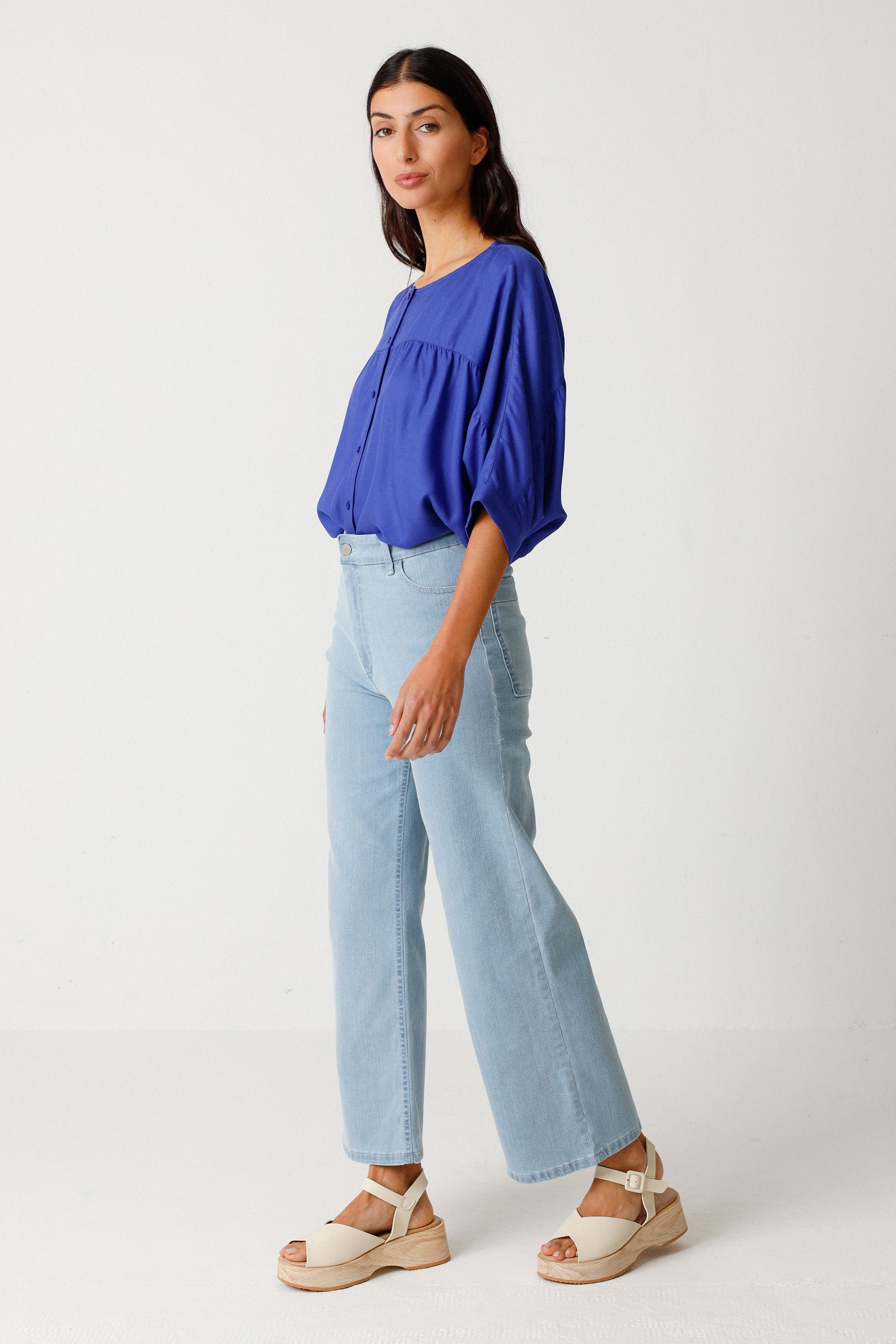 SKFK womens vegan Pants Ane Light Blue