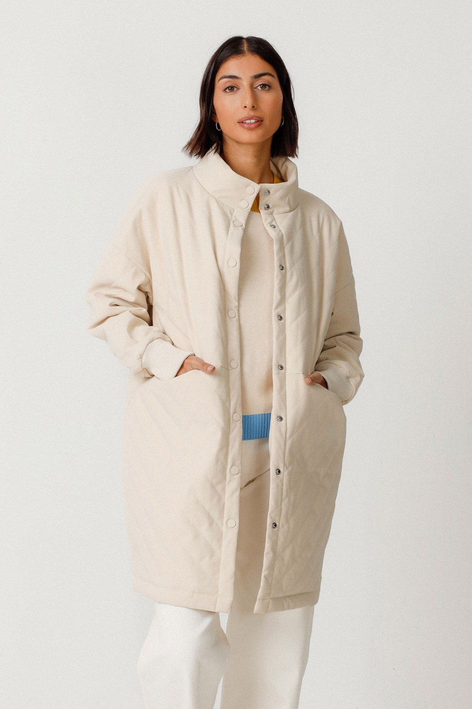 SKFK Damen vegan Mantel Nile Beige