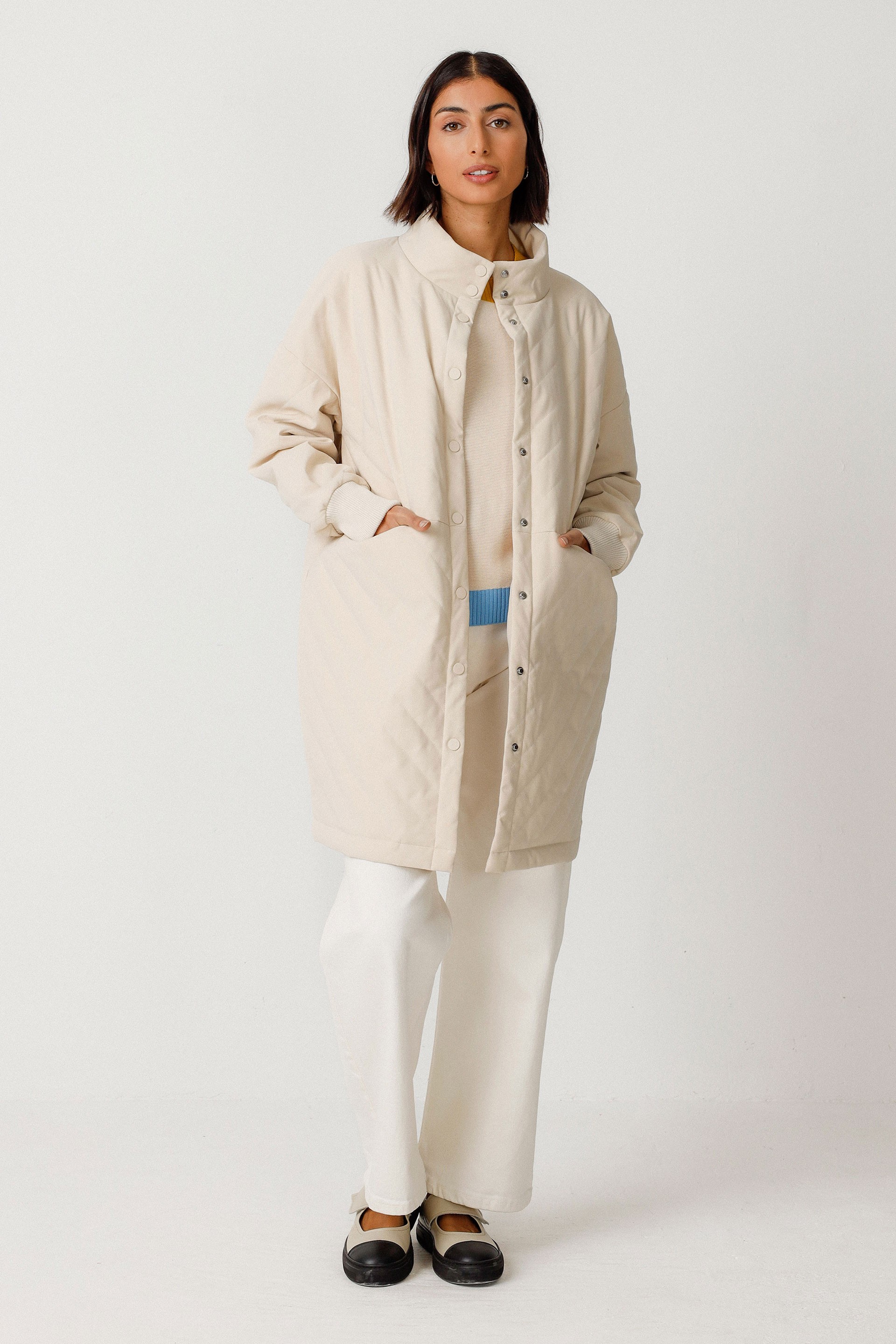 SKFK womens vegan Coat Nile Beige