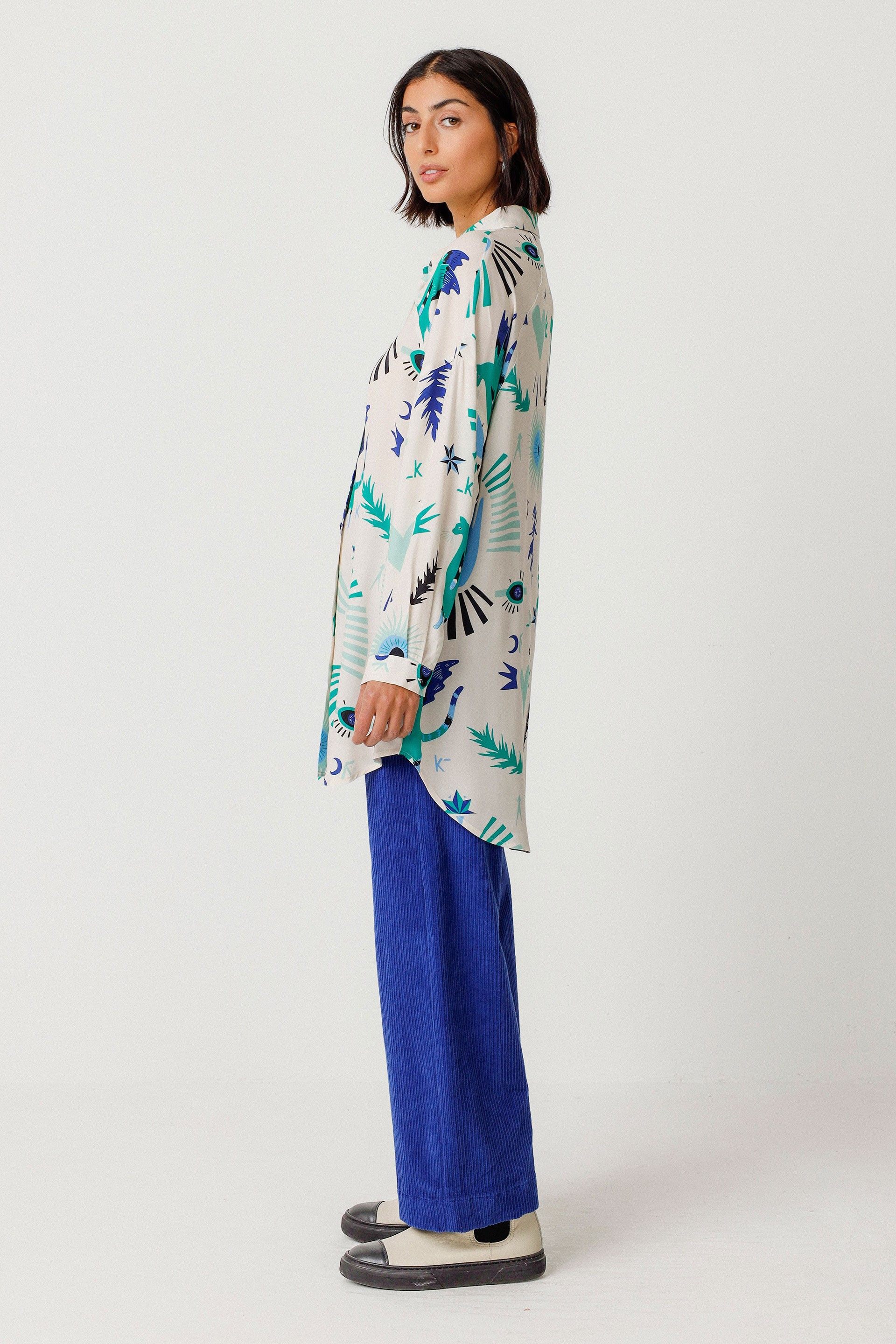 111812 - Damen vegan Bluse Amagoia Mehrfarbig