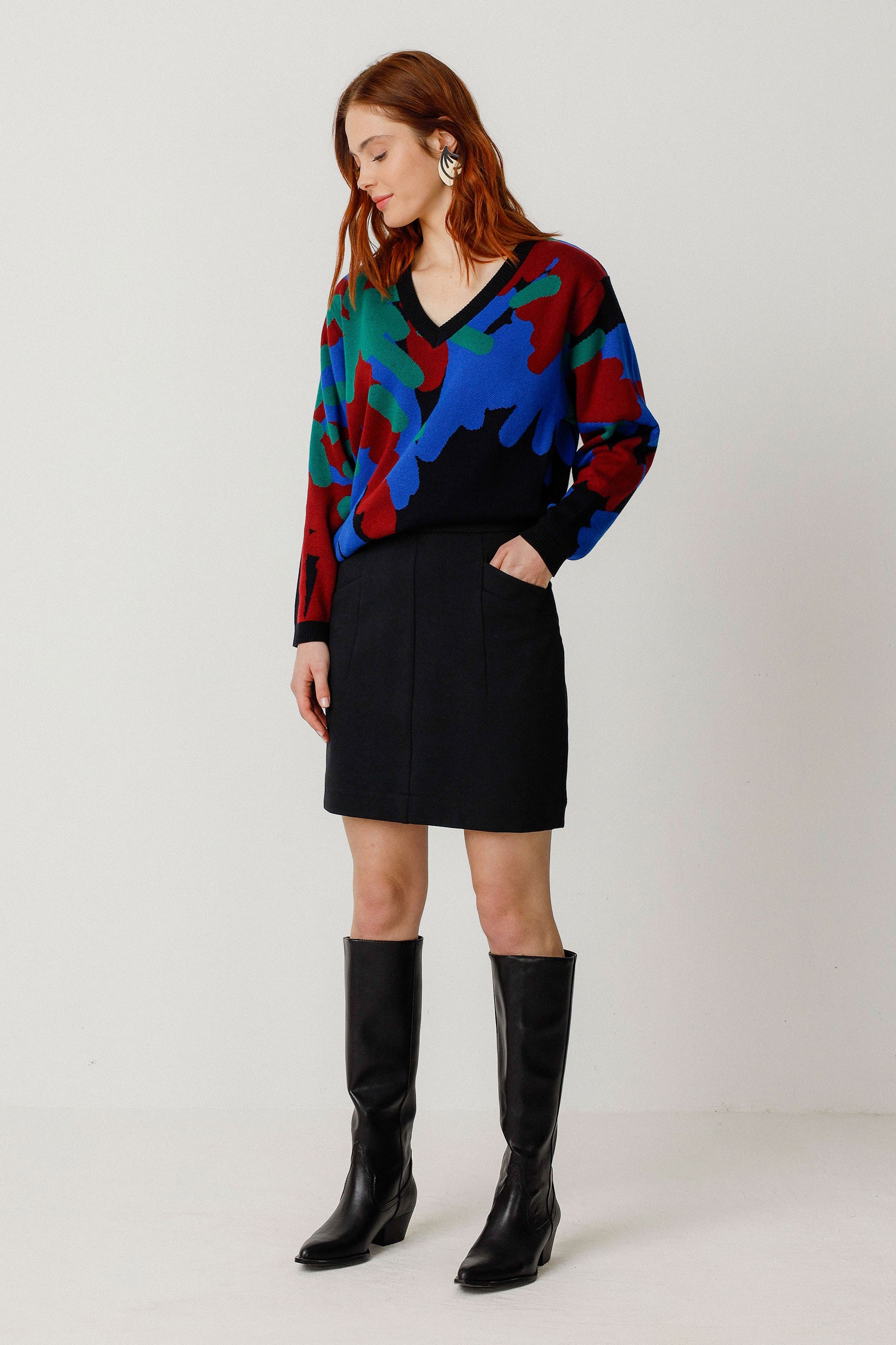 SKFK womens vegan Skirt Amale Black