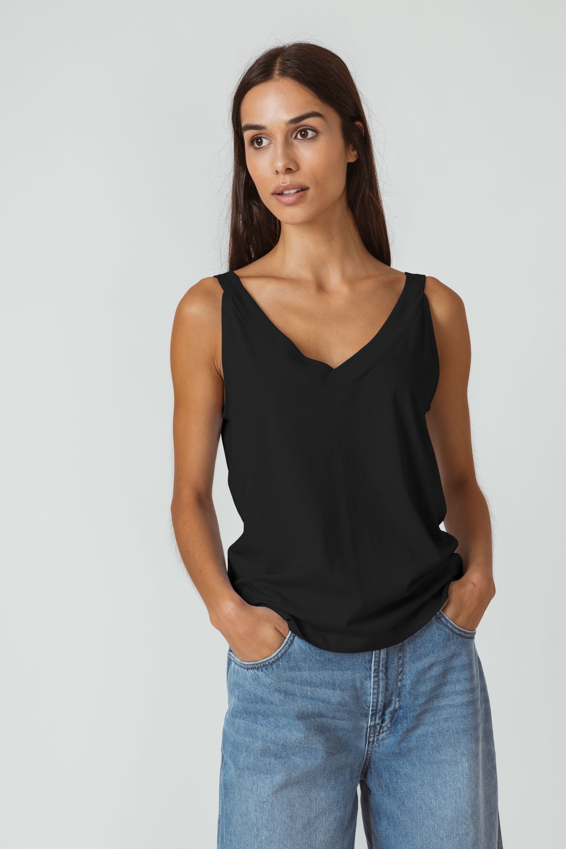 SKFK womens vegan Tank Top Hiru Black