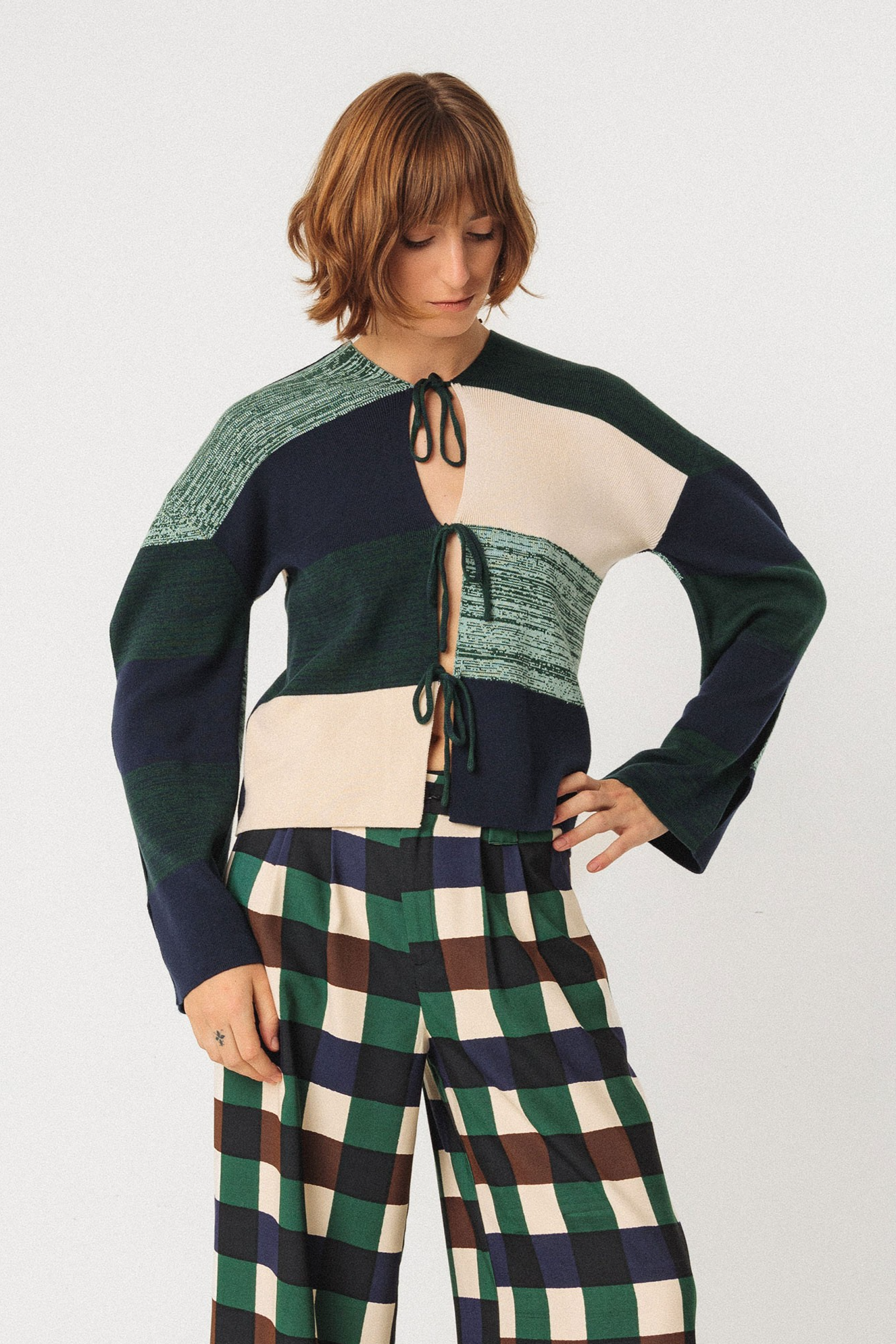Image of SKFK dames vegan Cardigan Berenize Meerkleurig
