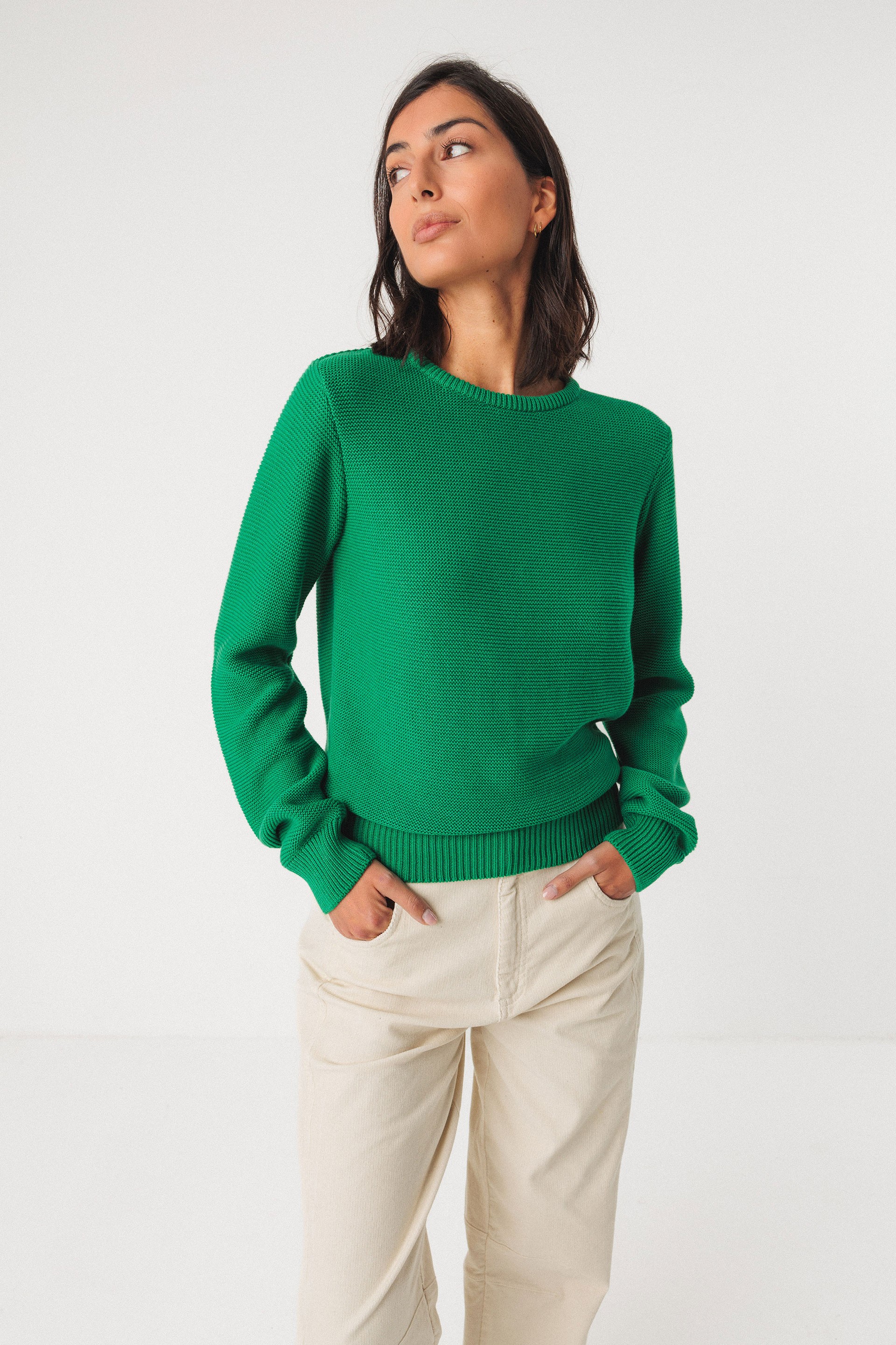 SKFK Damen vegan Pullover Iradi Gr&Atilde;&frac14;n