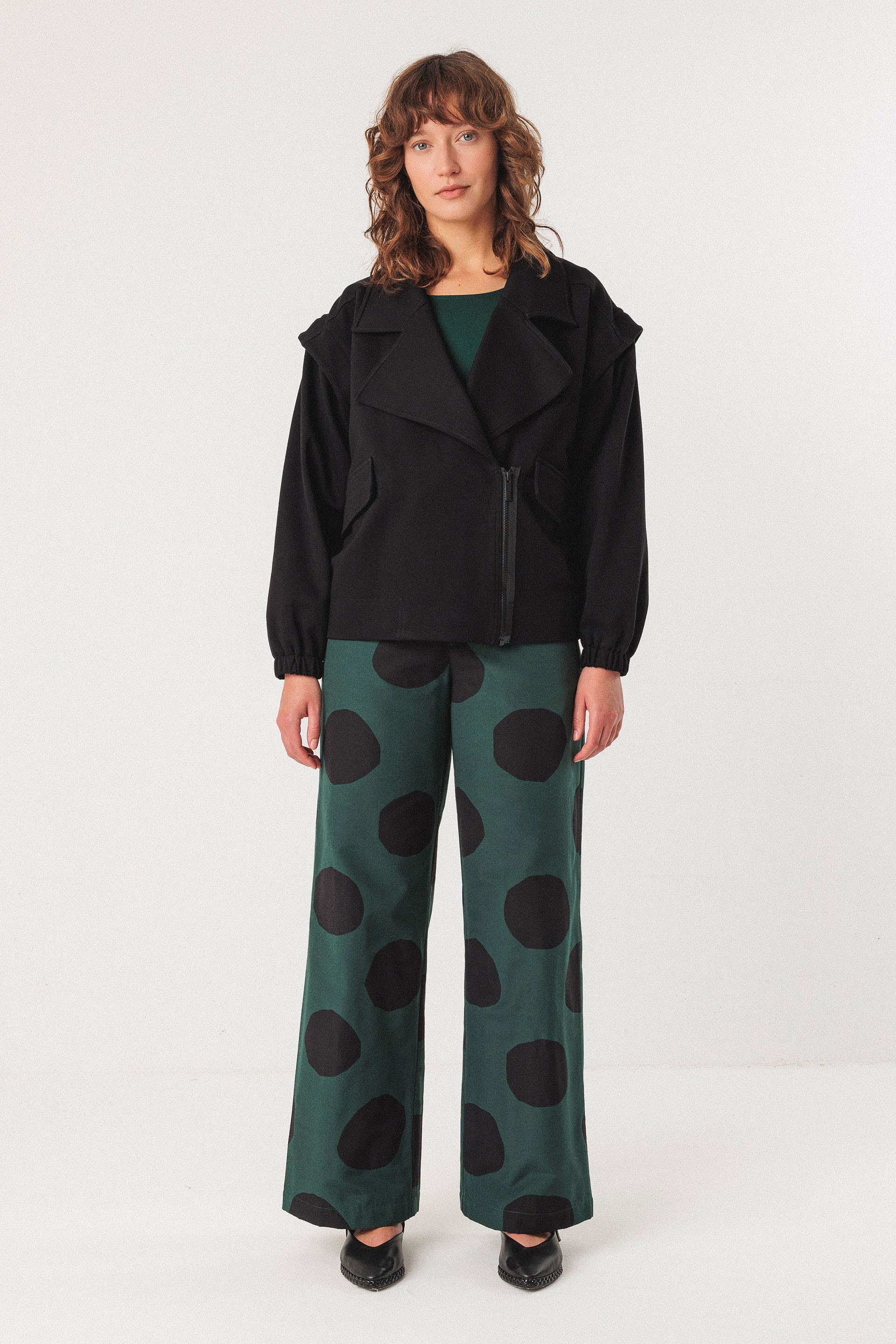 SKFK womens vegan Jacket Maren Detachable Sleeves Black