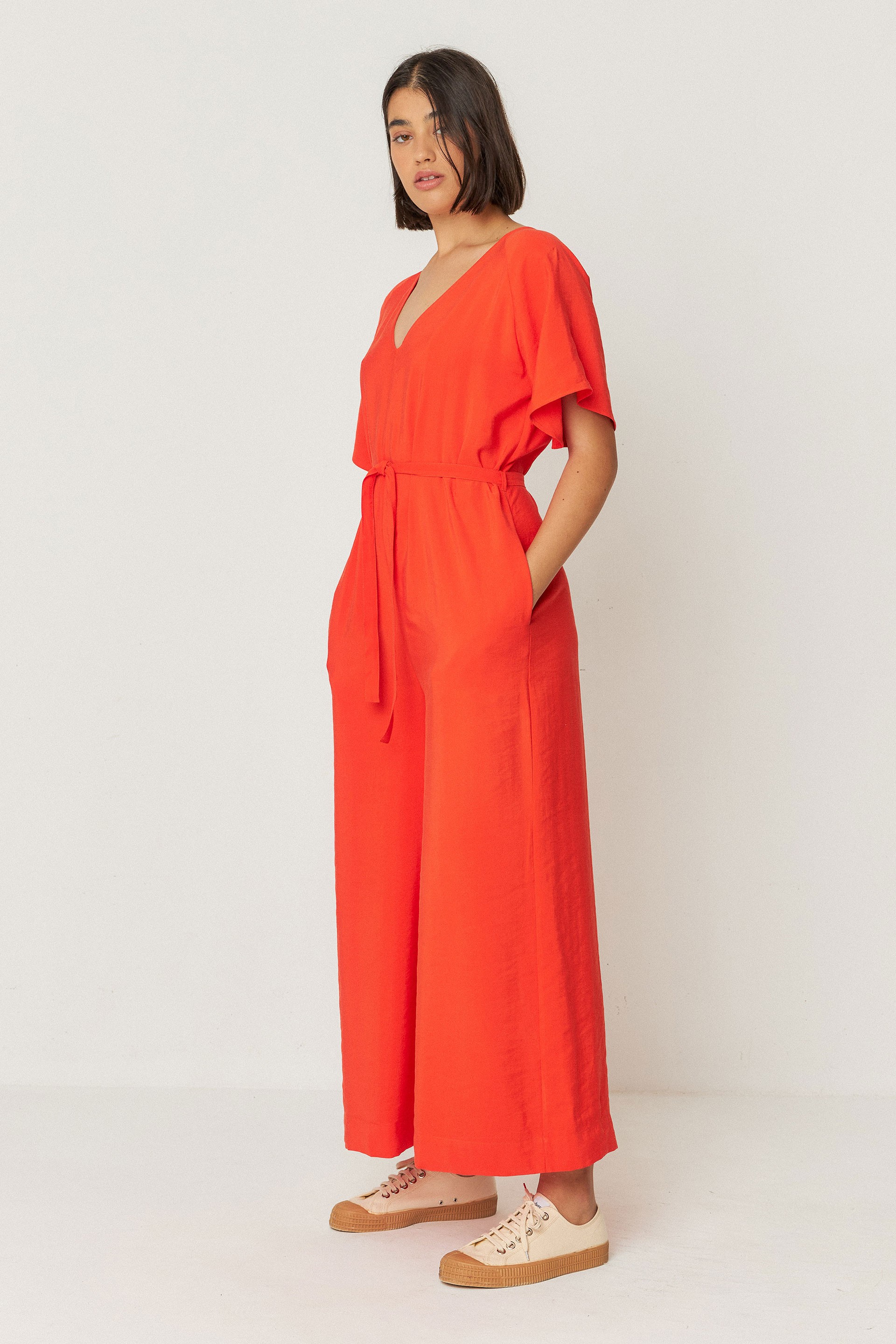 SKFK womens vegan Jumpsuit Kaie Red