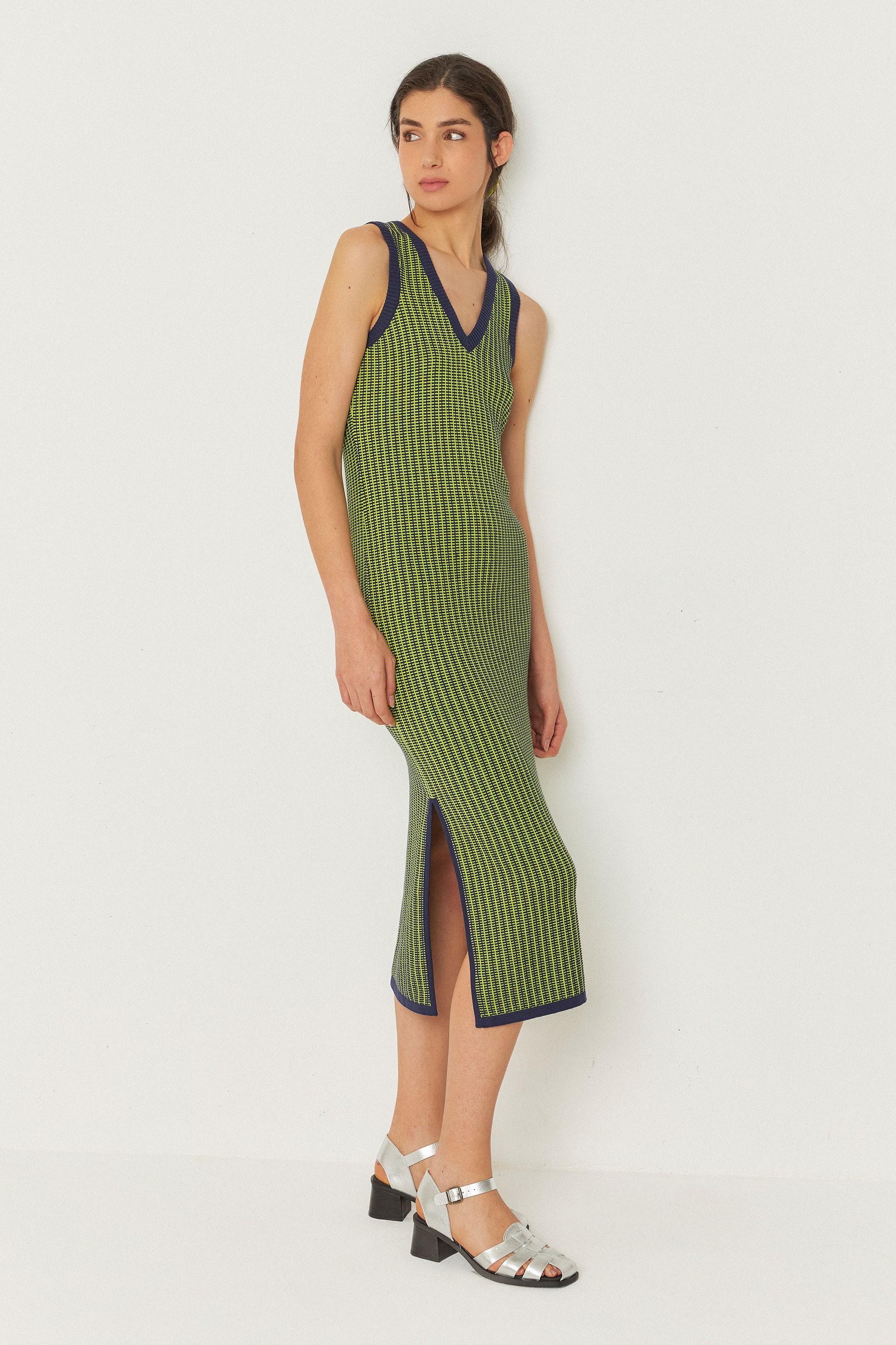 SKFK womens vegan Dress Ihara Strapless Green