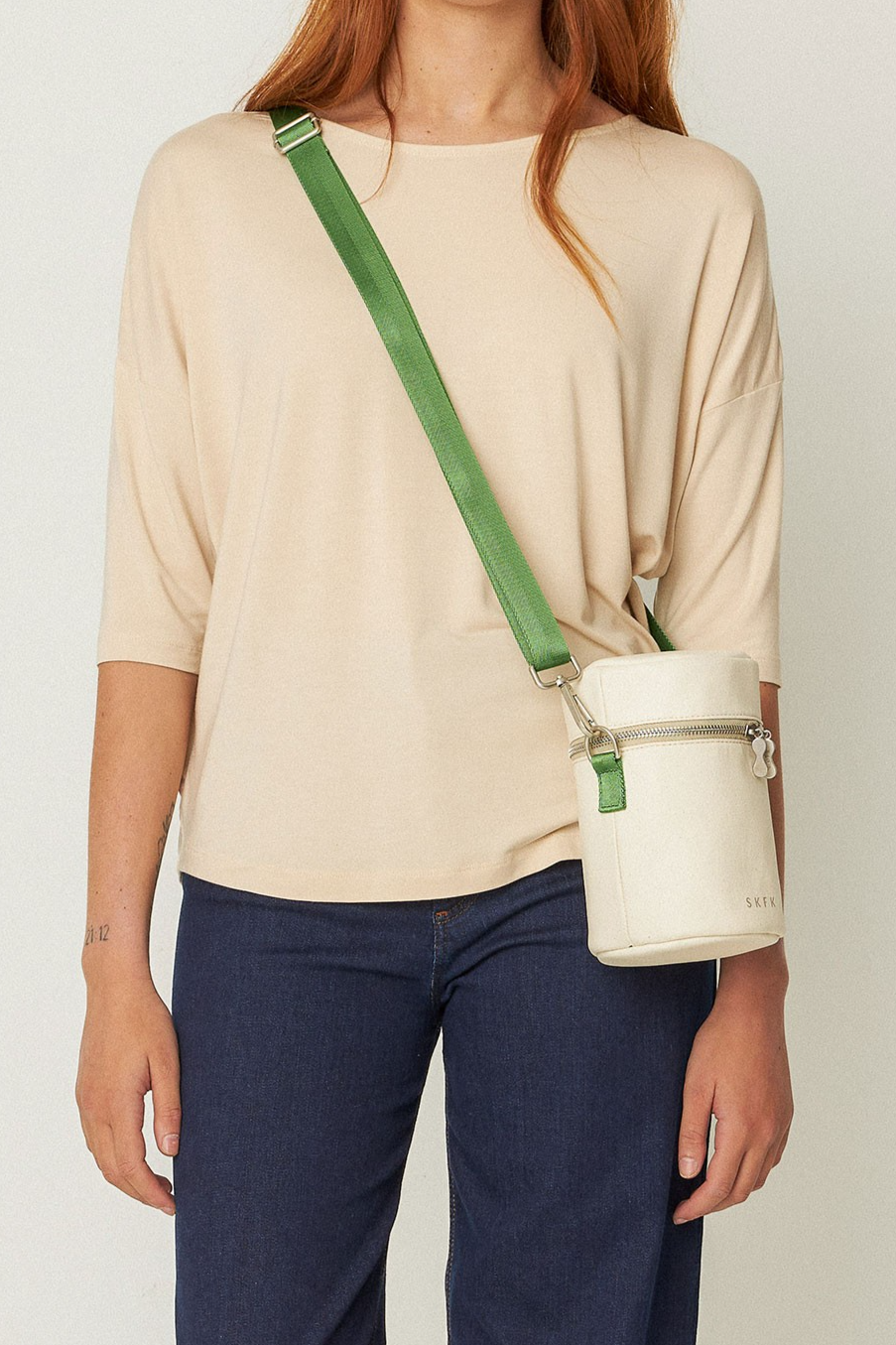 SKFK Damen vegan Tasche Bot Beige