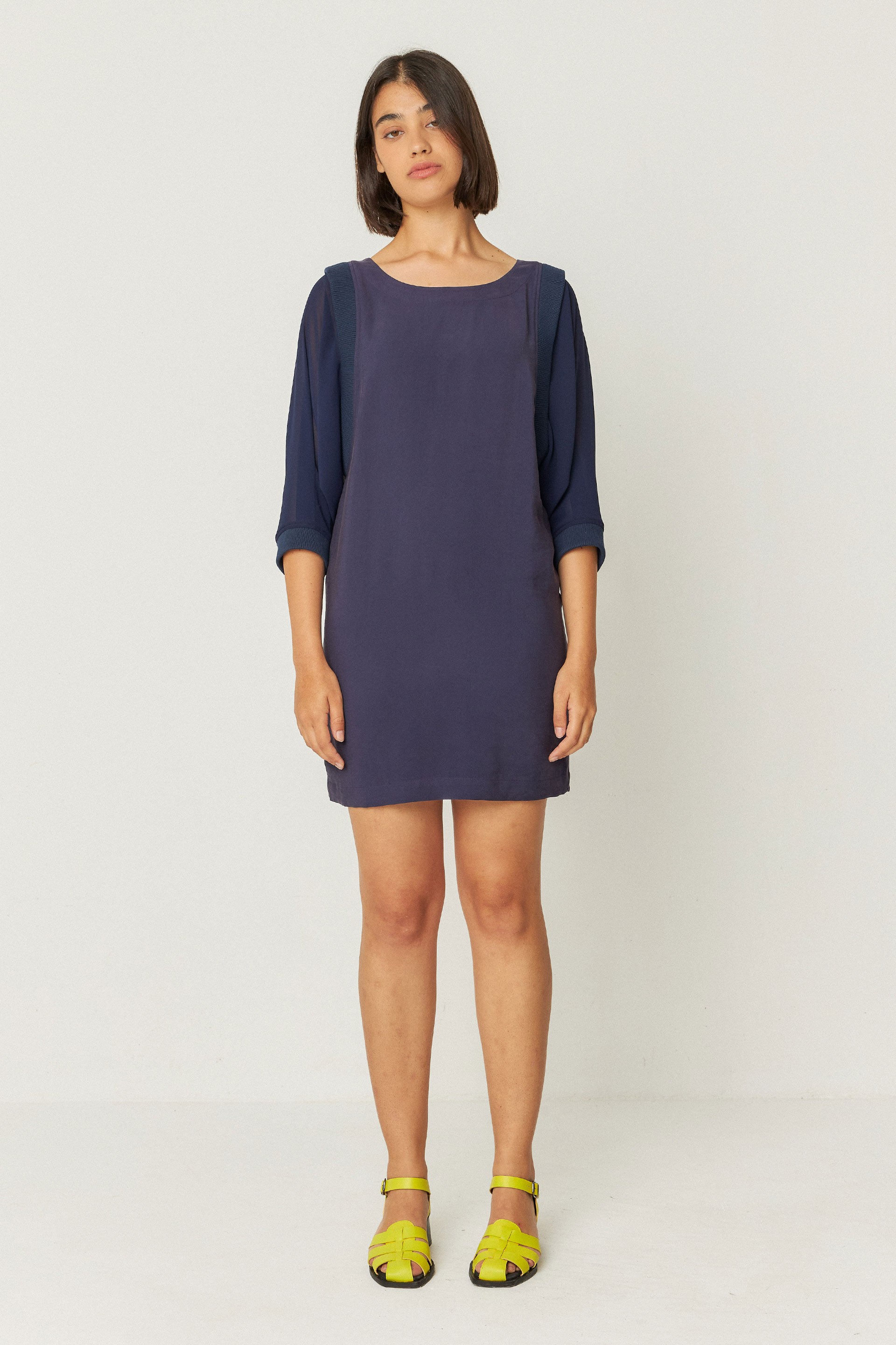 SKFK womens vegan Dress Adaie Navy Blue