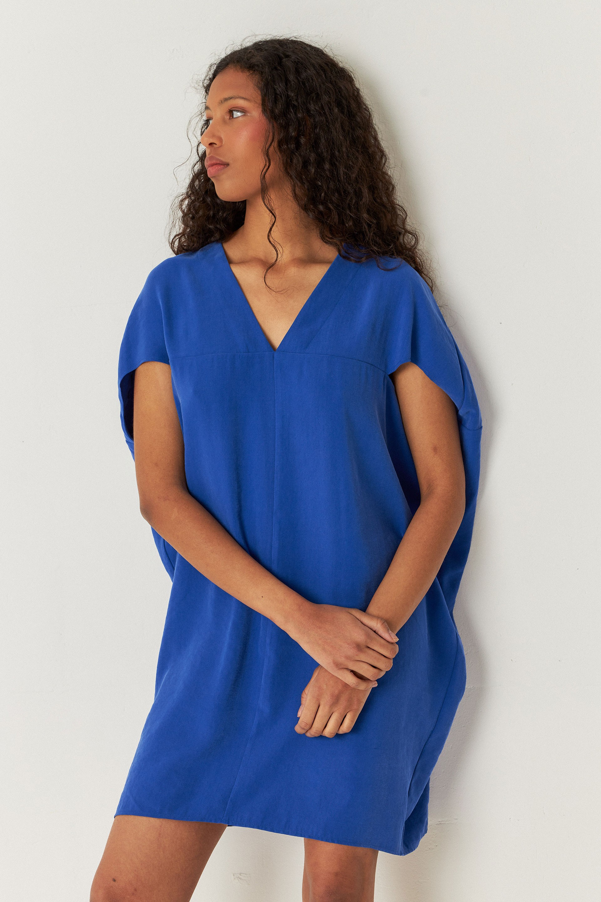 112239 - Damen vegan Kleid Leiun Blau