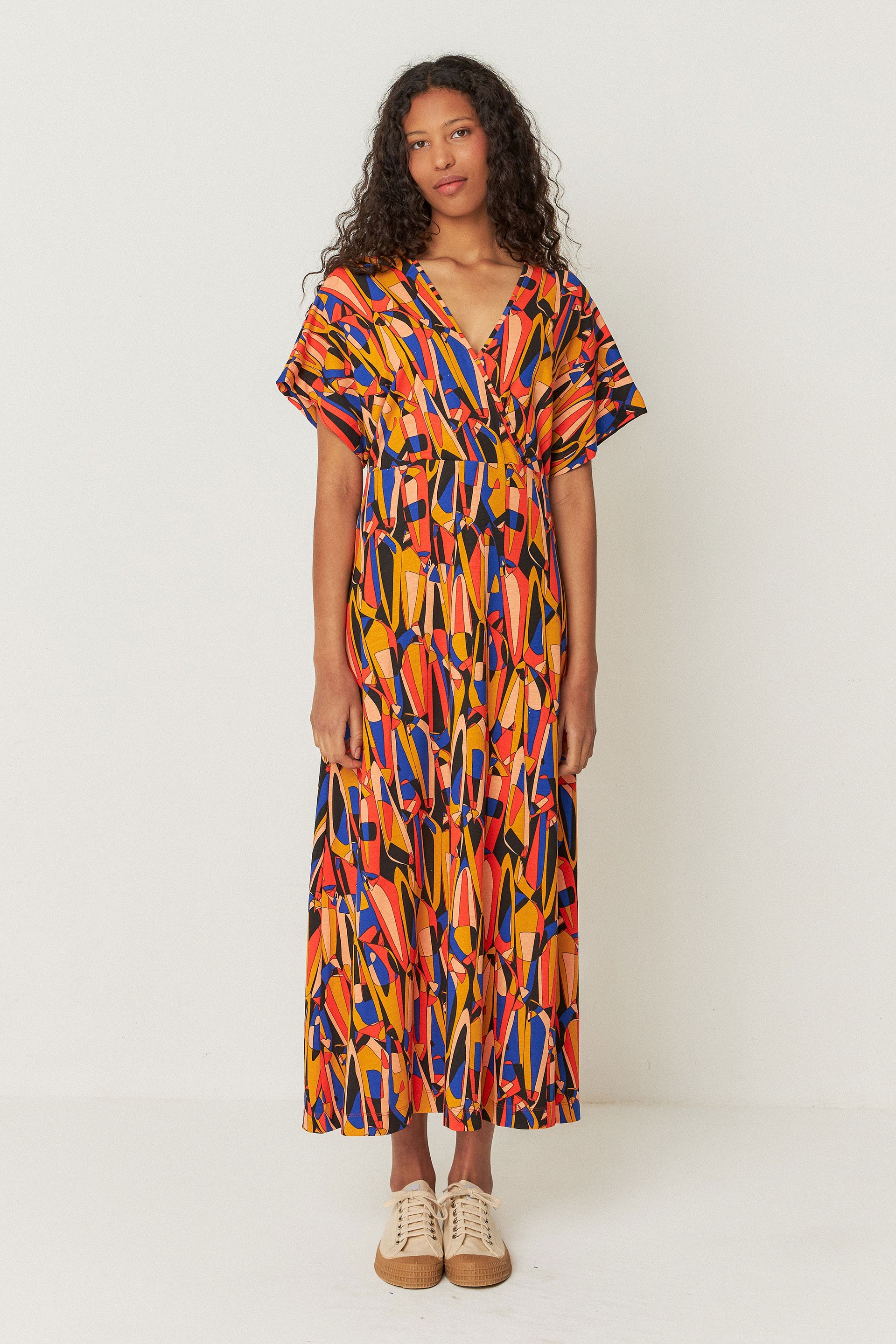 112246 - Damen vegan Kleid Leire Mehrfarbig