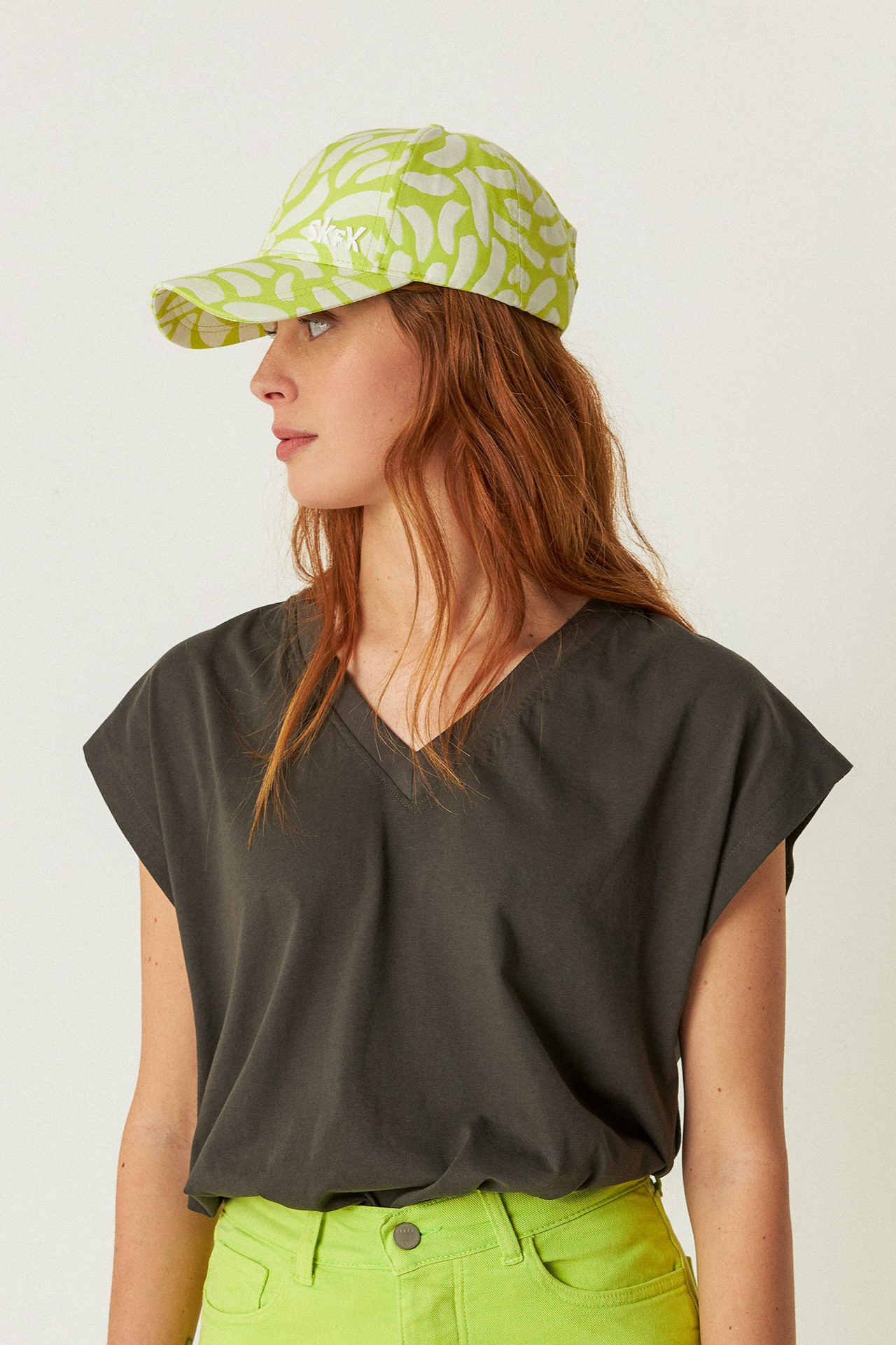 SKFK womens vegan Cap Nara Green