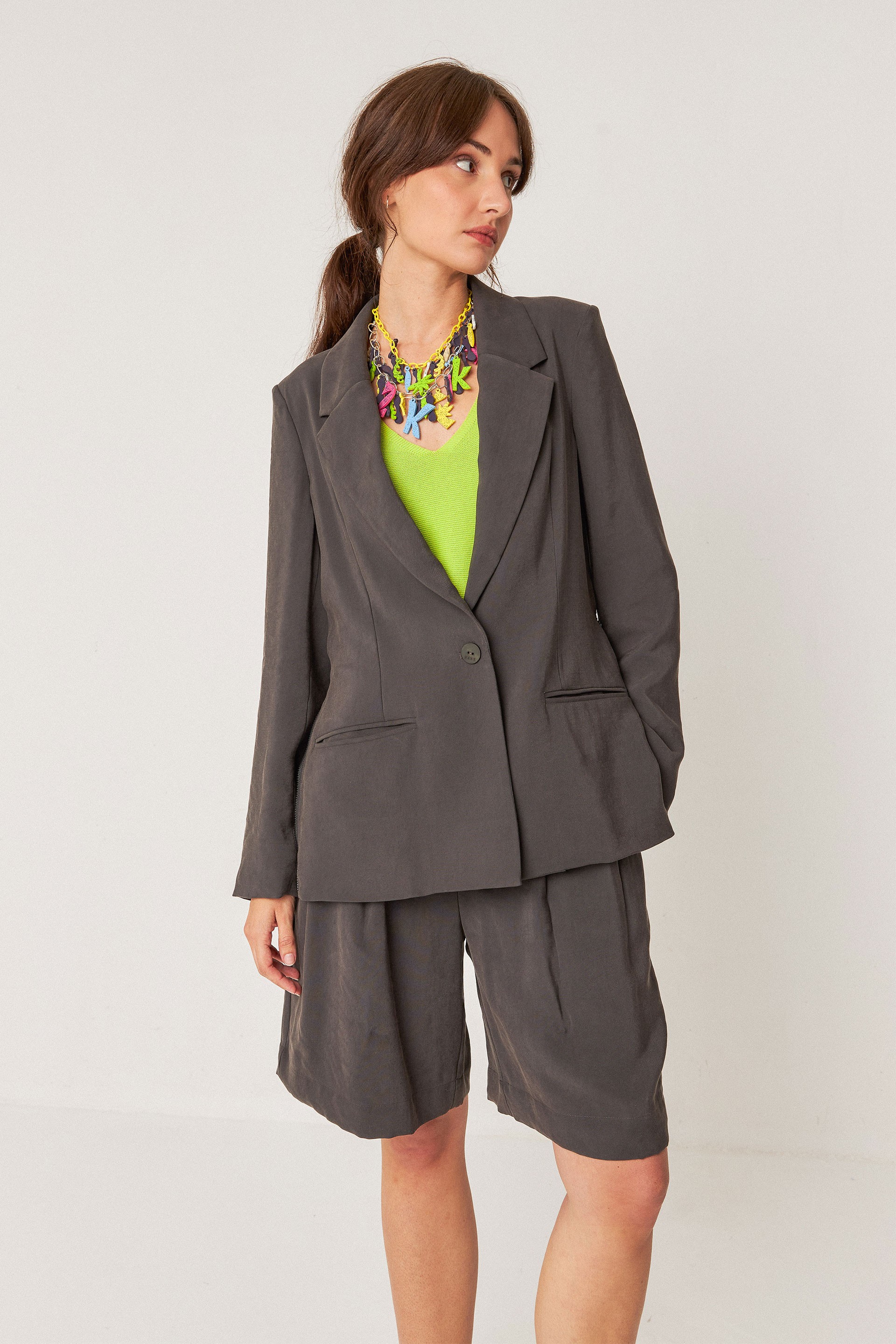 SKFK Damen vegan Blazer Mati Gray