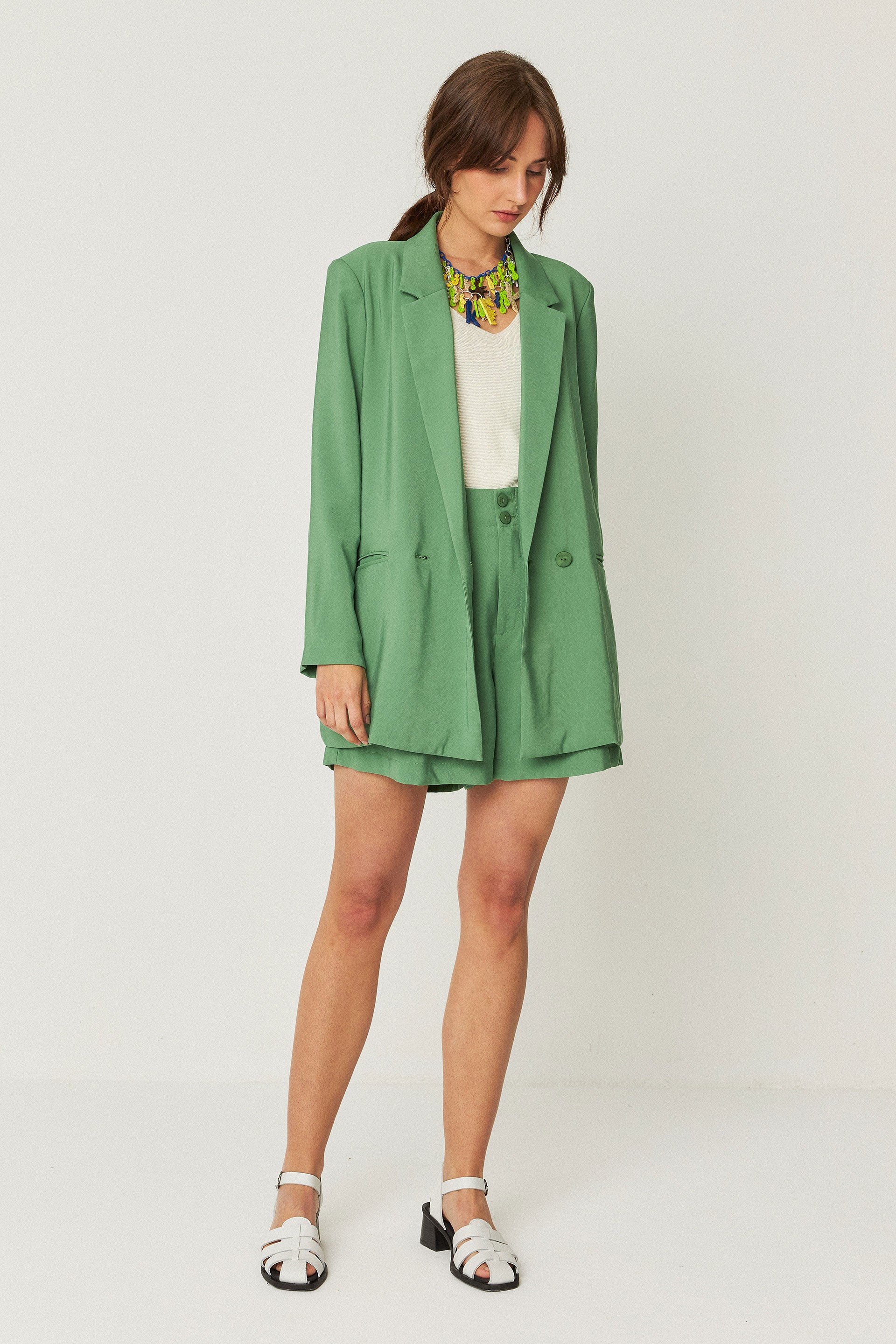 SKFK womens vegan Blazer Atxa Light Green
