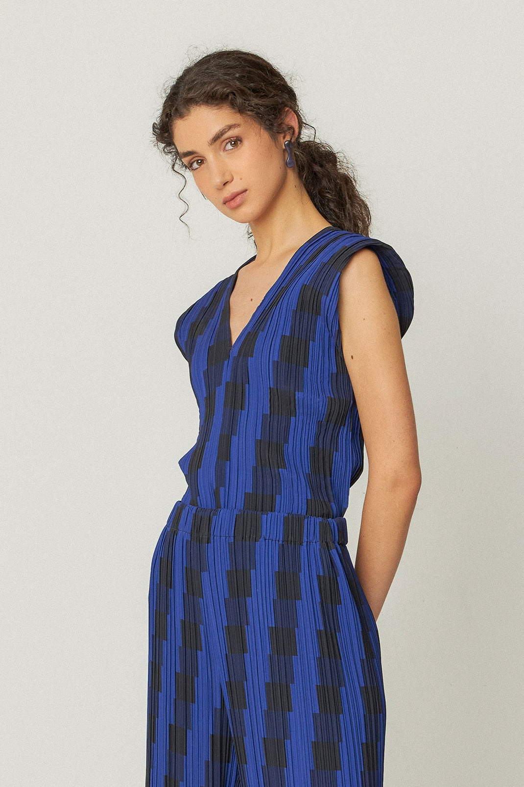 SKFK Damen vegan Bluse Berta &Atilde;&bdquo;rmellos Blau