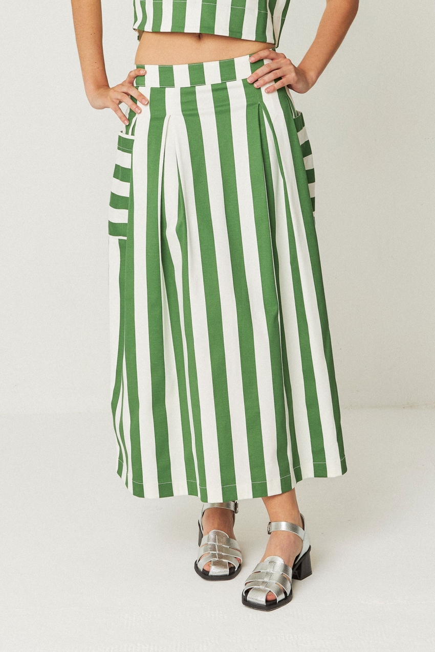 Image of SKFK dames vegan Rok Irama Wit/Groen