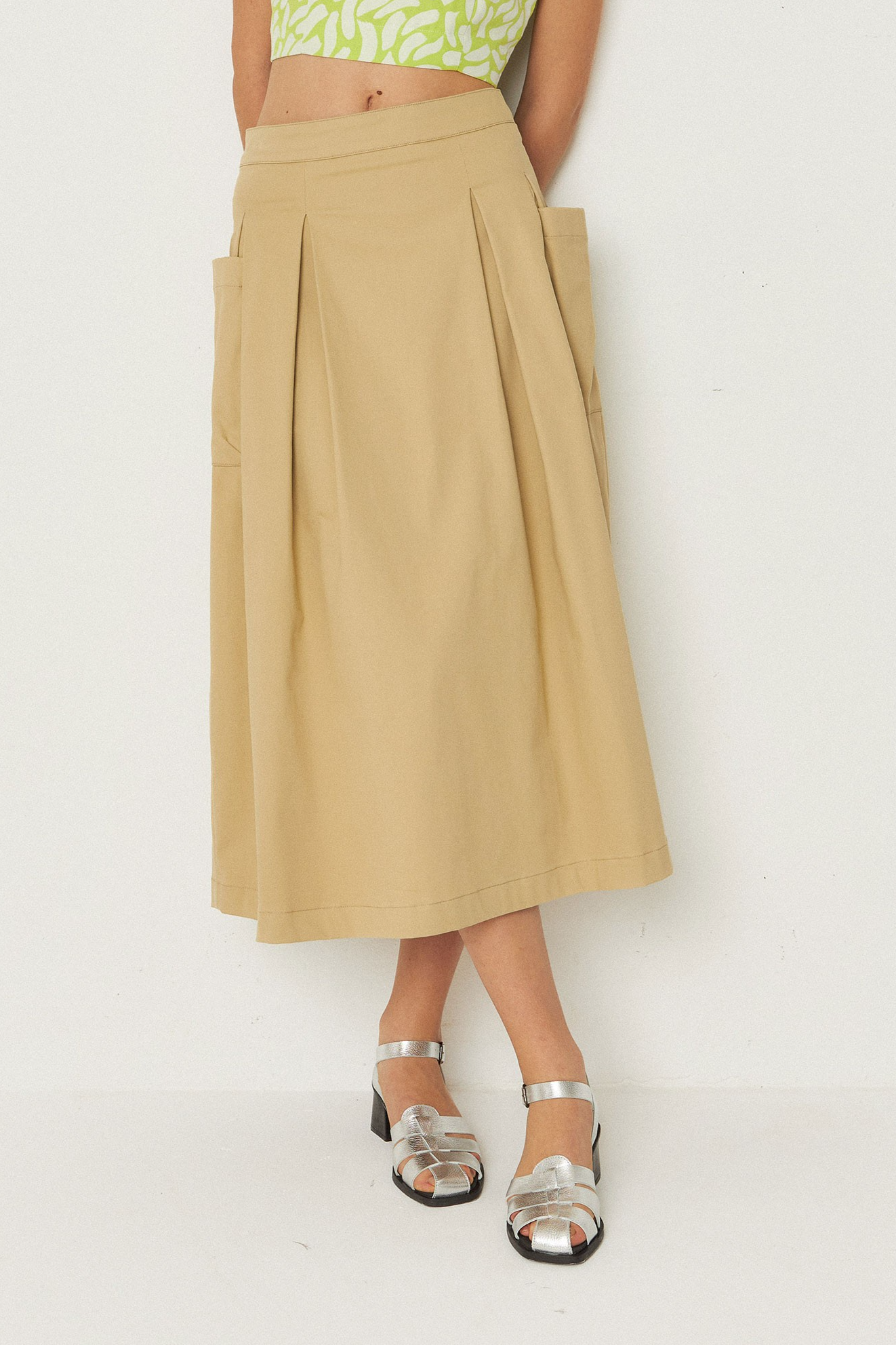 SKFK womens vegan Skirt Irama Beige