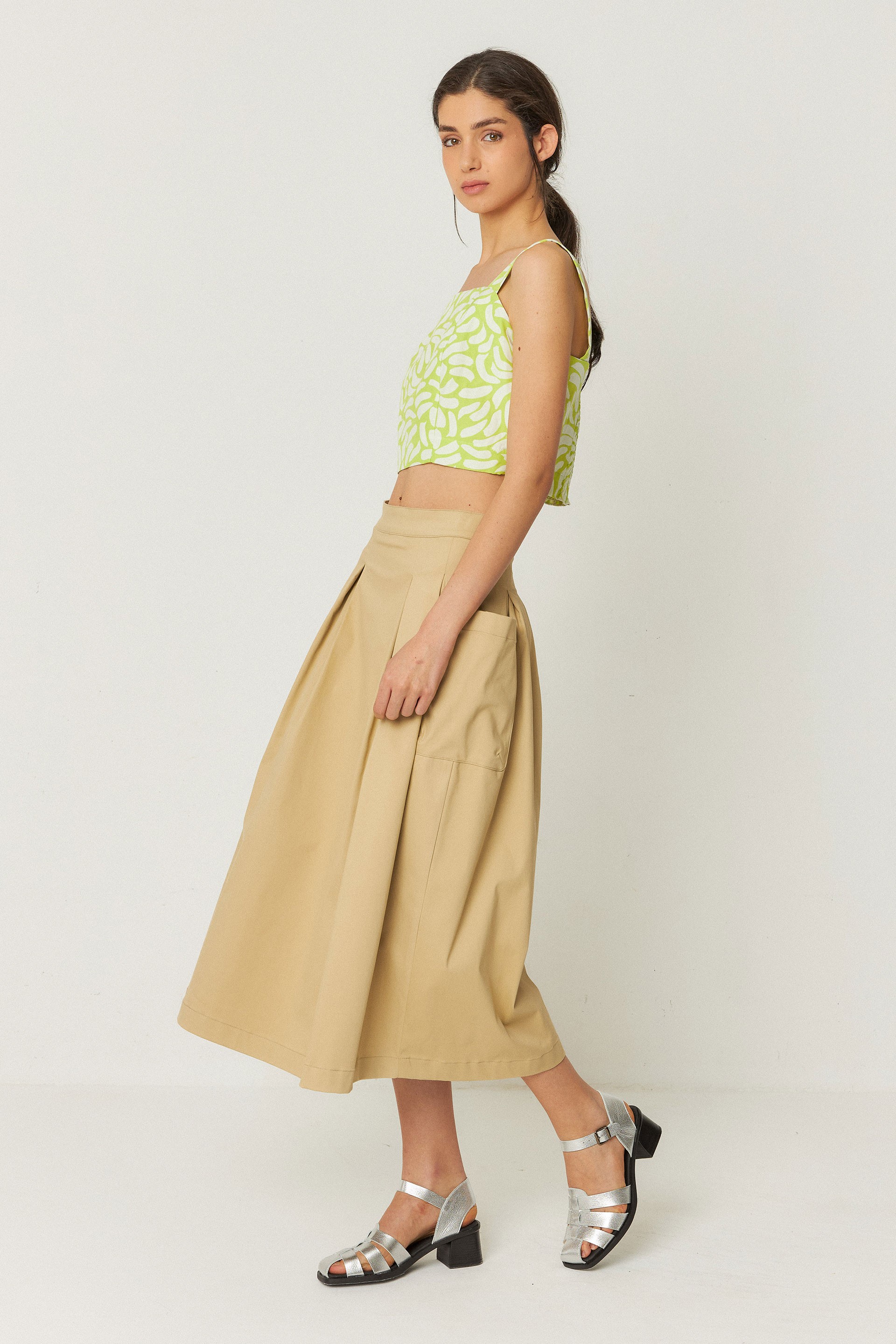 SKFK womens vegan Skirt Irama Beige