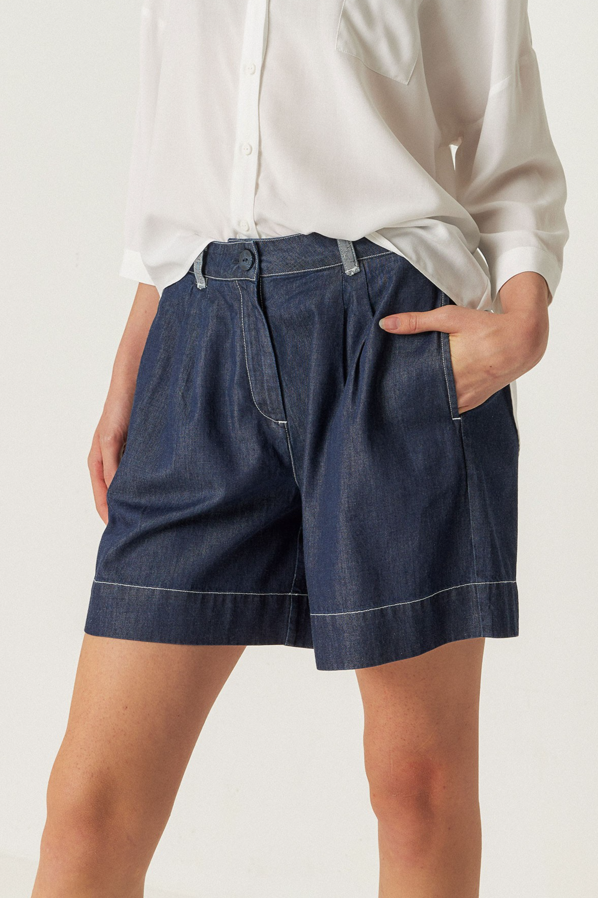 SKFK Damen vegan Shorts Naroa Blau