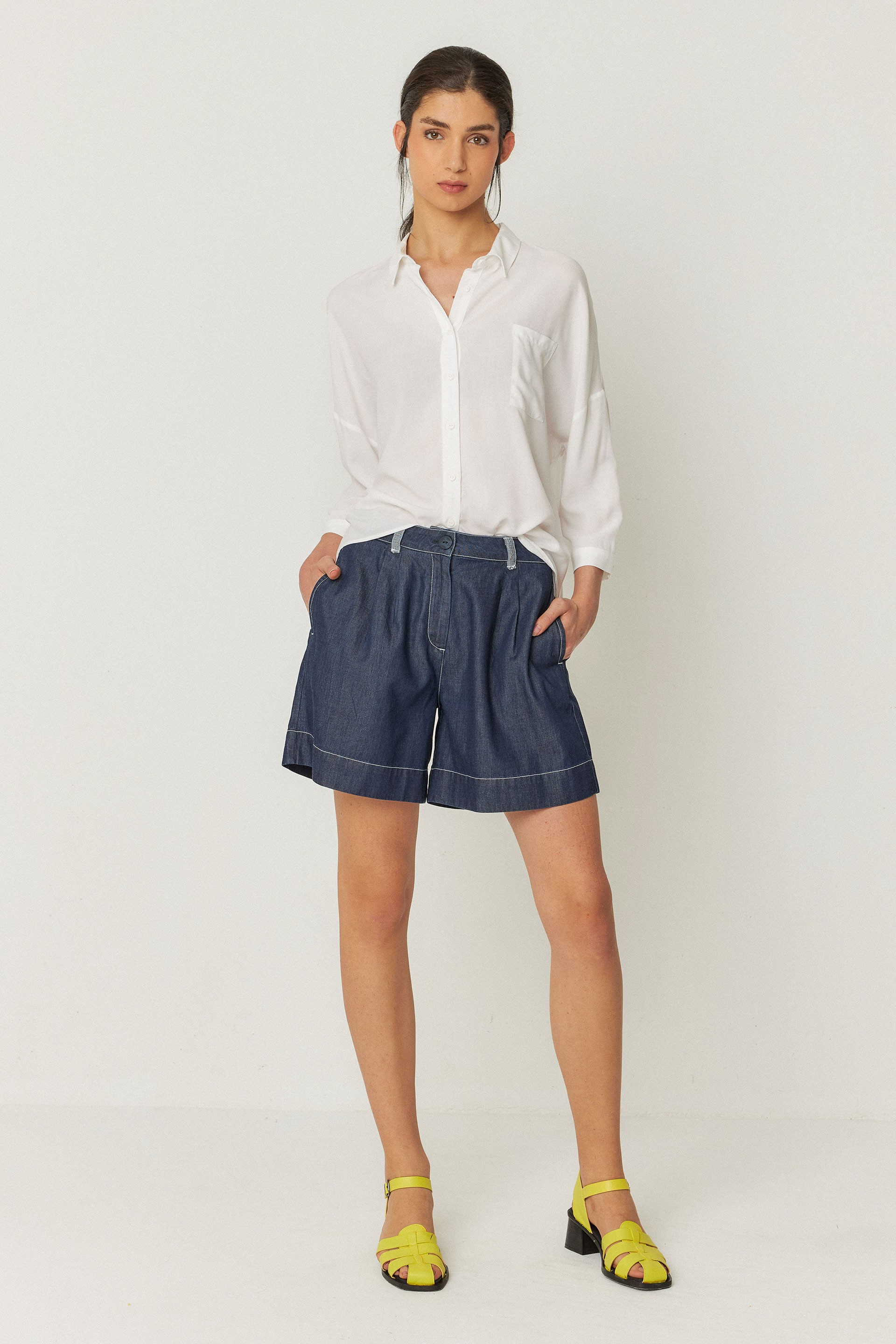 SKFK womens vegan Shorts Naroa Blue