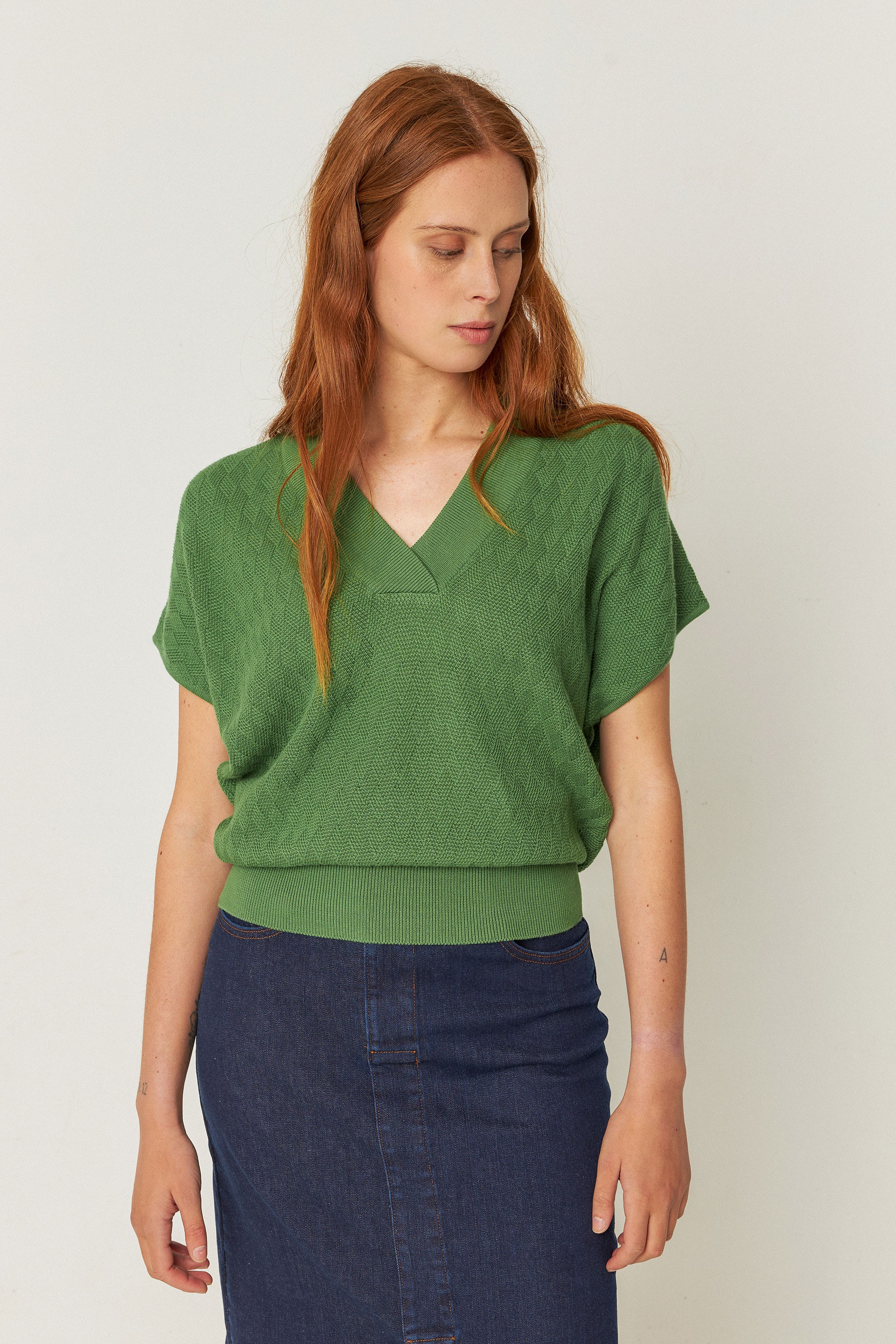 SKFK Damen vegan T-Shirt Garazi Gr&Atilde;&frac14;n