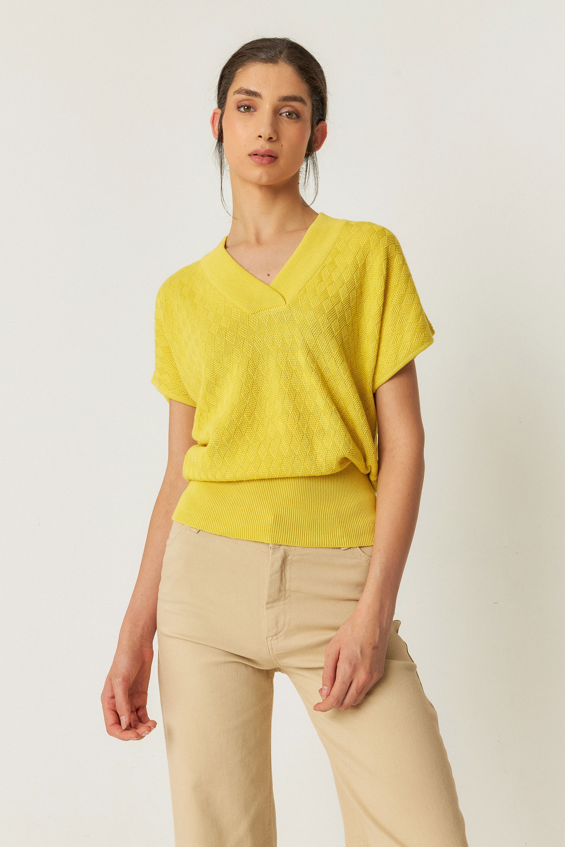 SKFK Damen vegan T-Shirt Garazi Gelb