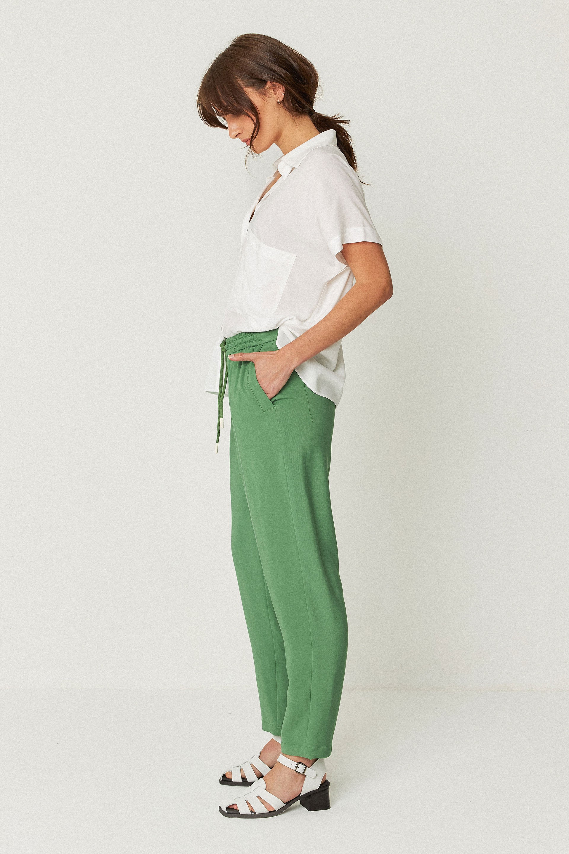 SKFK womens vegan Pants Albia Green