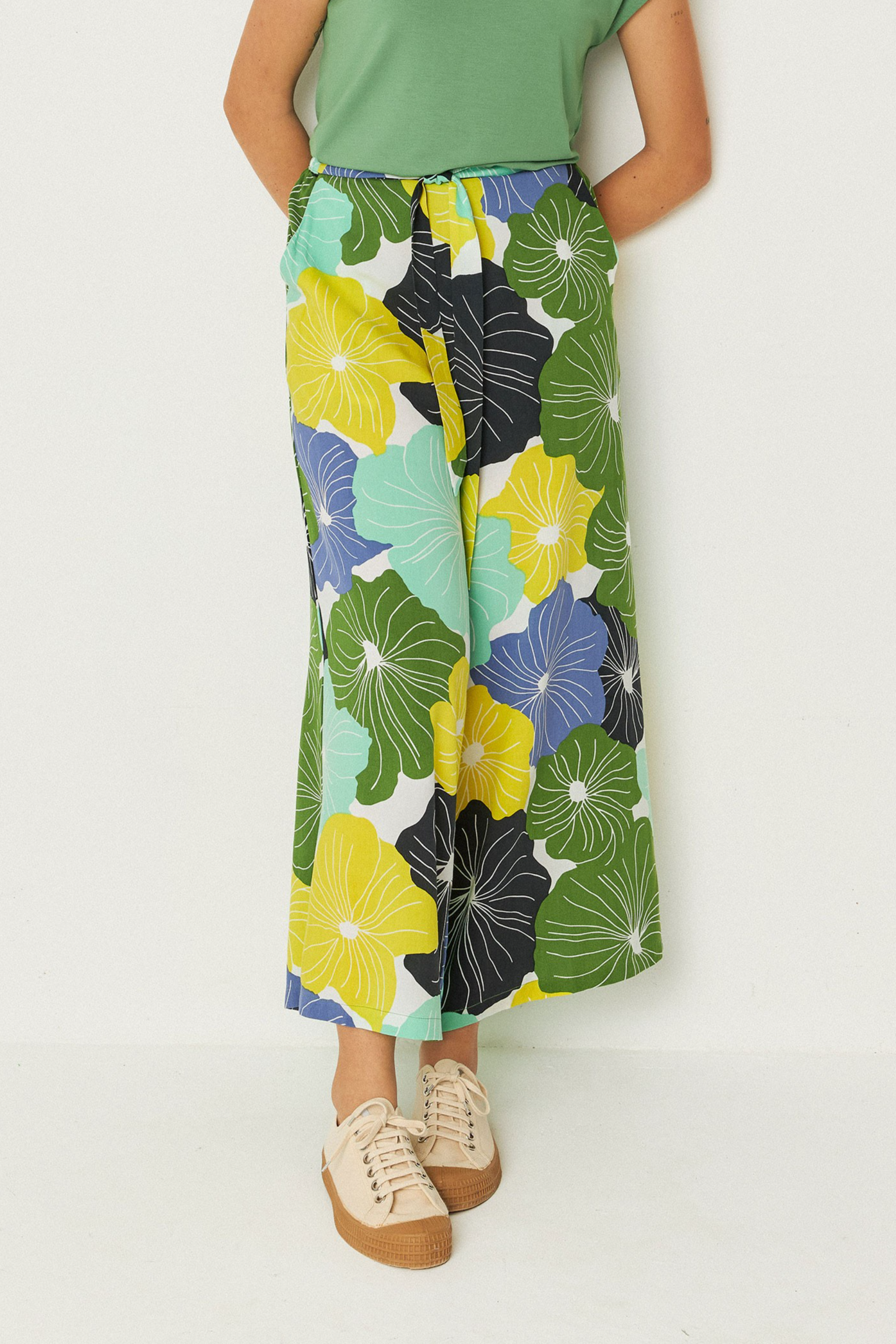 SKFK Damen vegan Hose Dona Mehrfarbig Gr&Atilde;&frac14;n/Blau