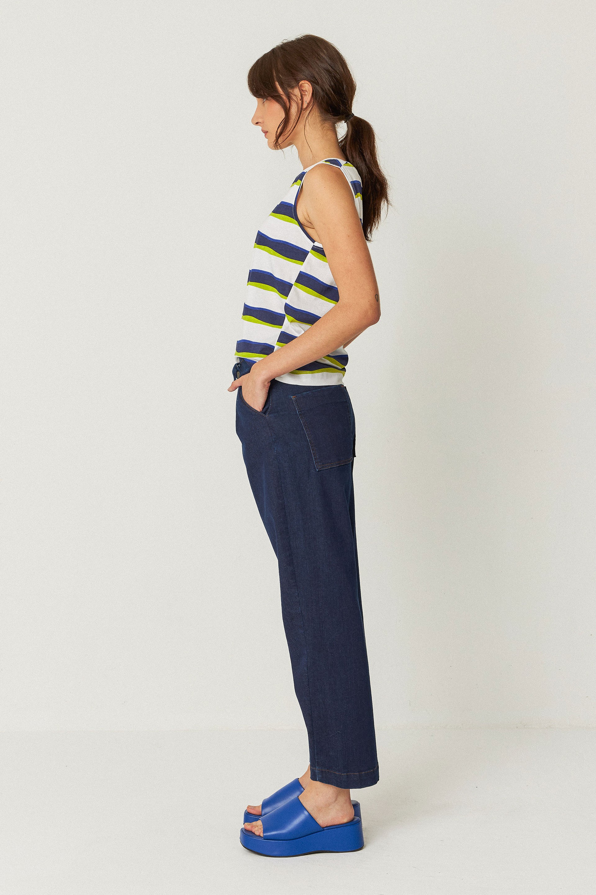 SKFK womens vegan Pants Amata Blue