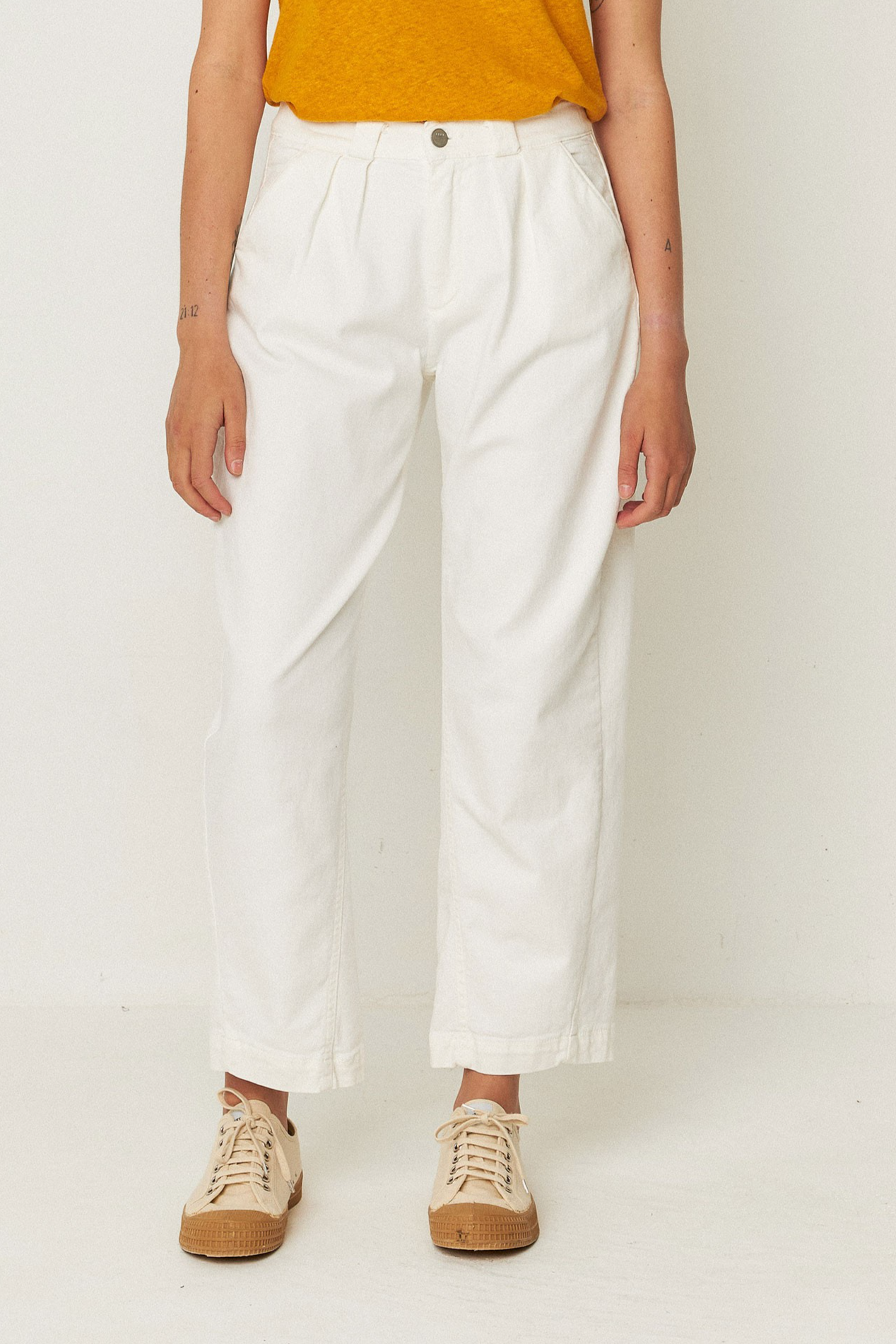 SKFK Damen vegan Hose Amata Wei&Atilde;Ÿ