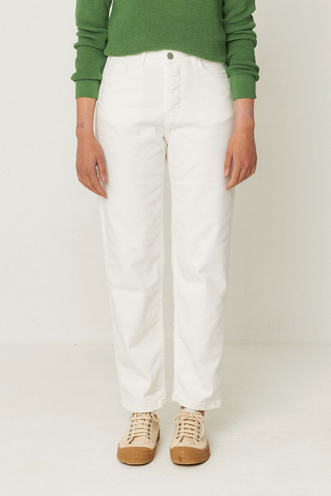 SKFK Damen vegan Hose Ania White