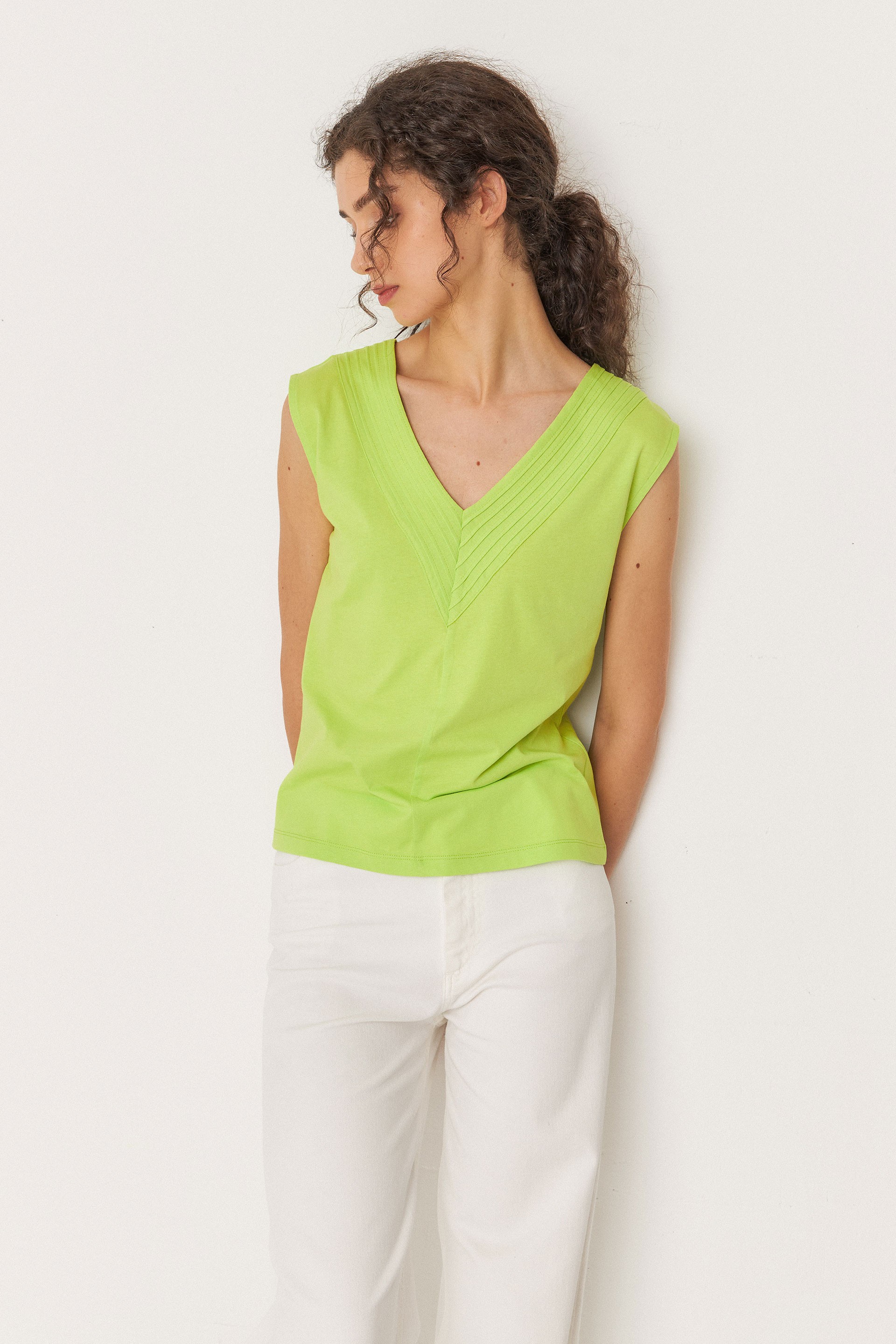 SKFK womens vegan Tank Top Zuntz-1 Green