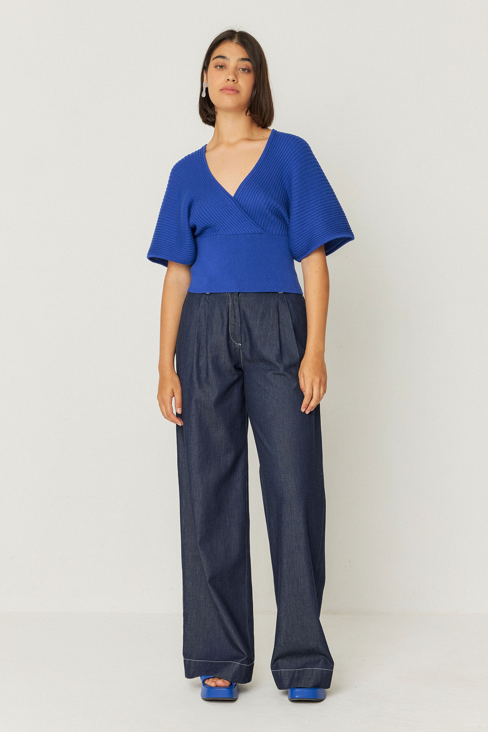 SKFK womens vegan T-Shirt Tala Blue
