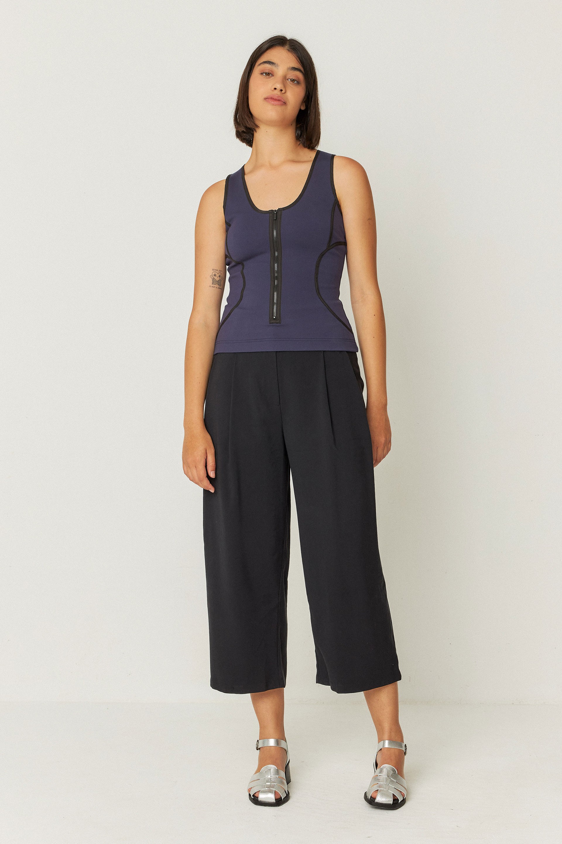SKFK womens vegan T-Shirt Irane Navy Blue