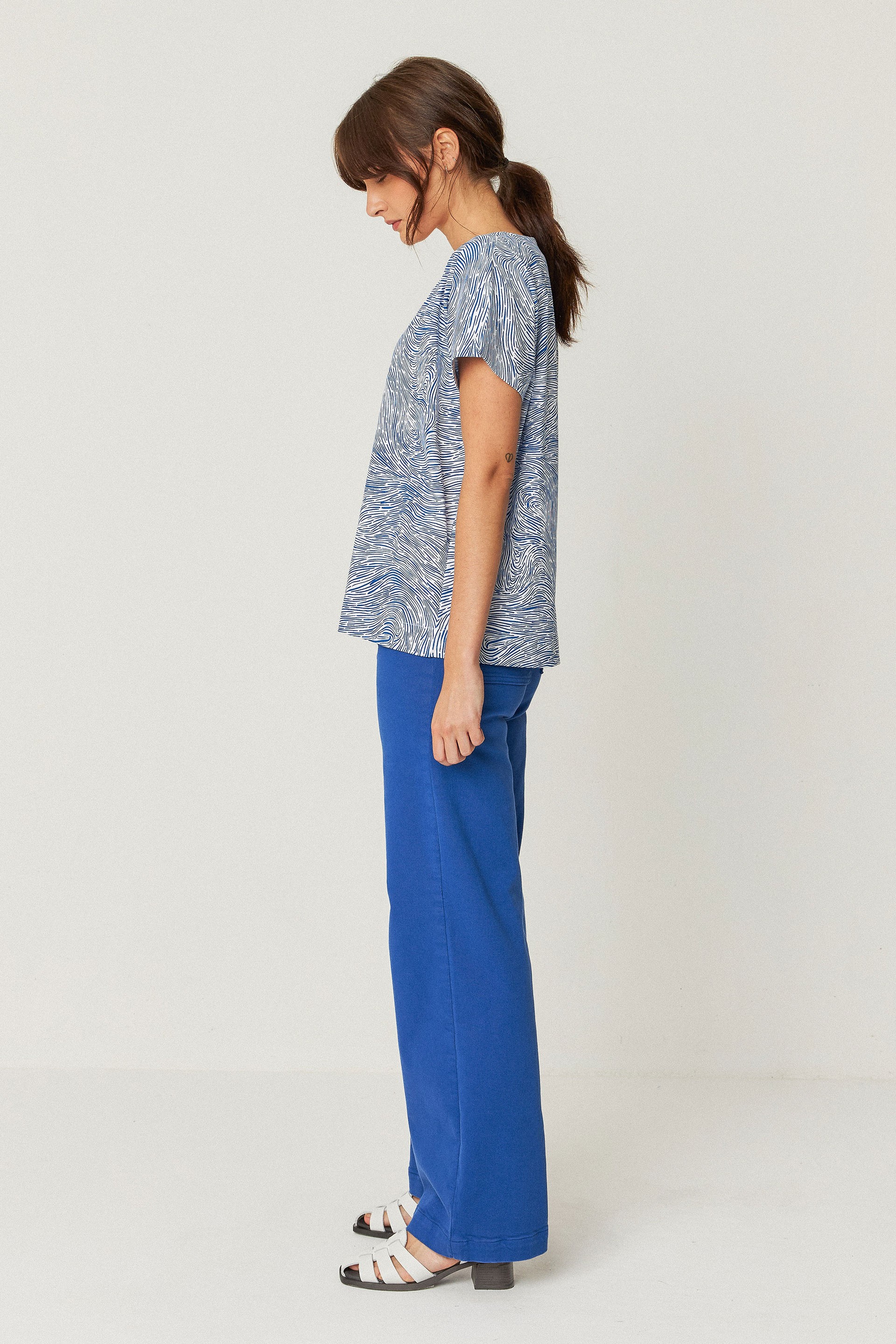 112475 - Damen vegan T-Shirt Iride Blau 112475 - Damen vegan T-Shirt Iride Blau